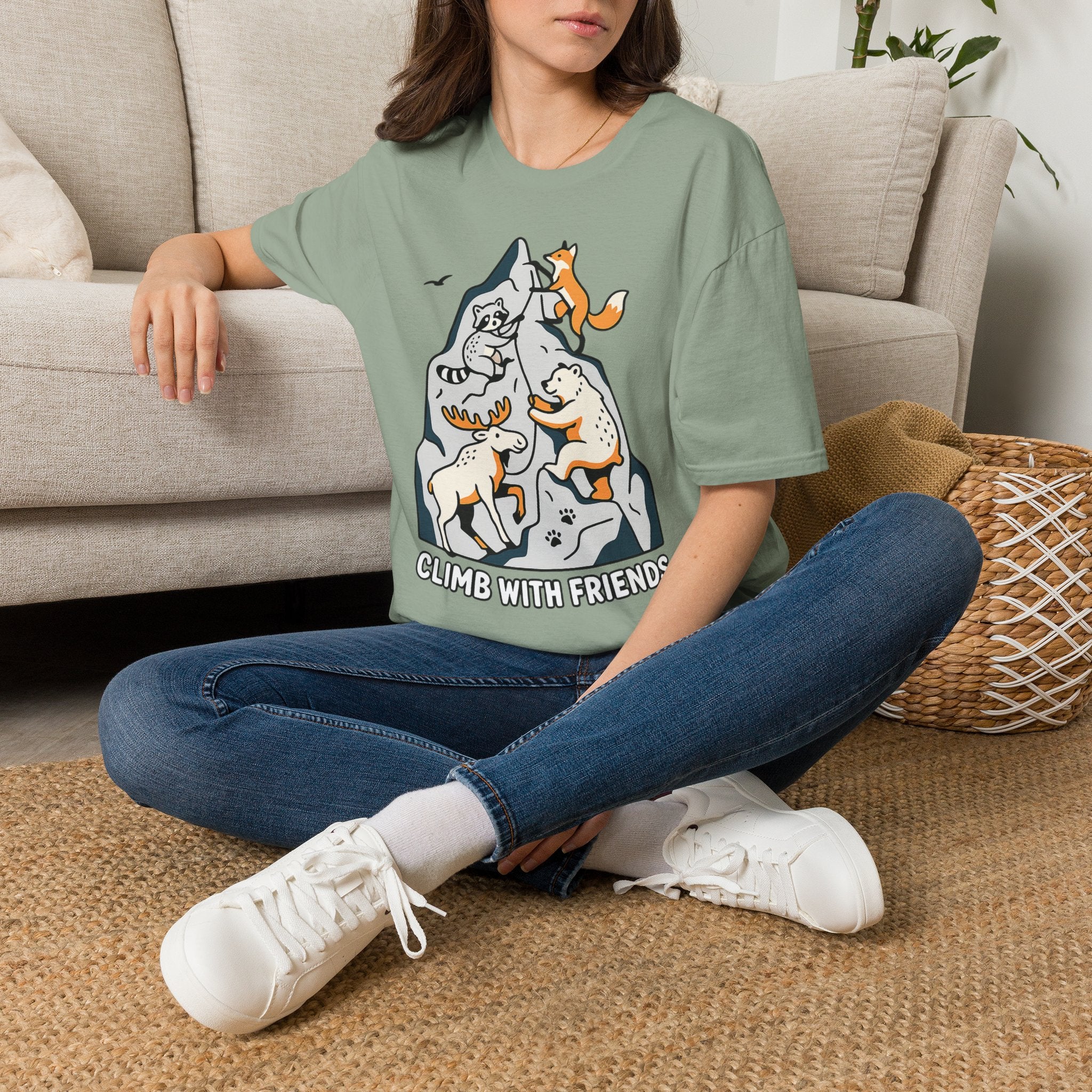 Climb With Friends Animal Climbing T-Shirt