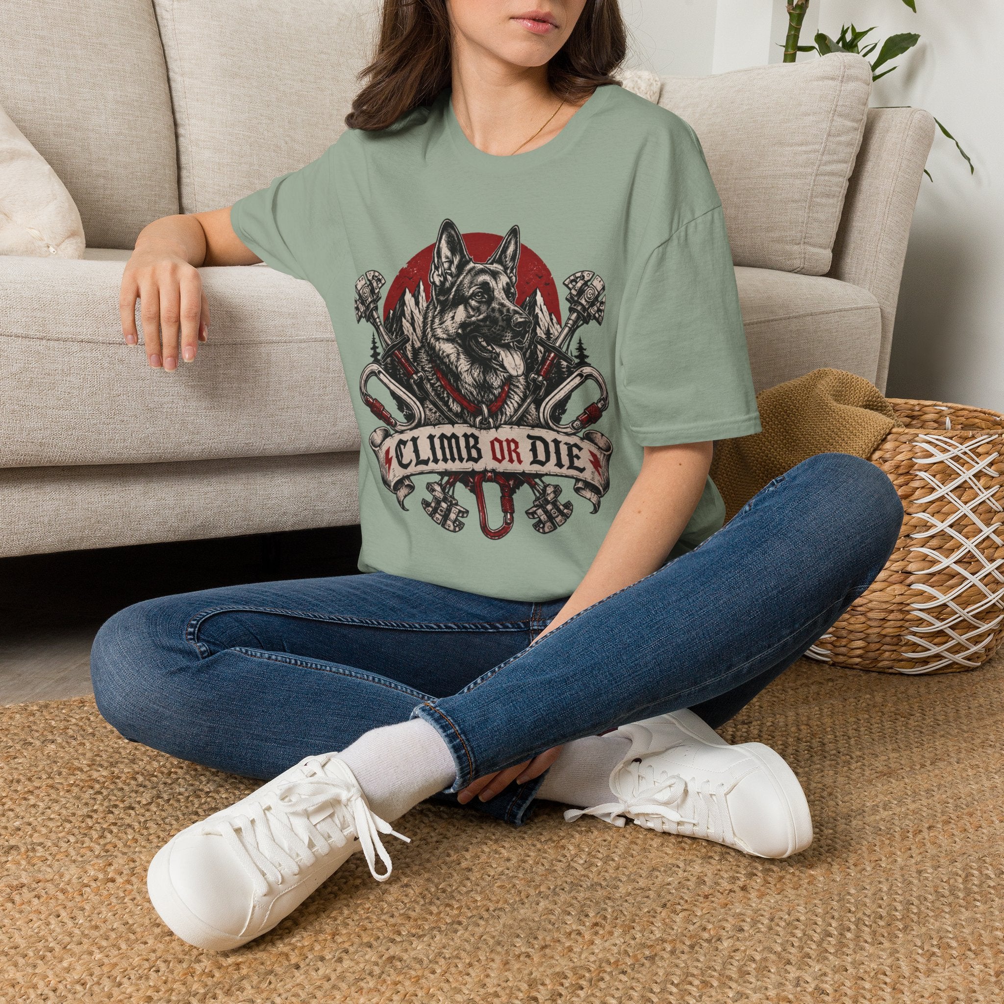 Climb or Die German Shepherd T-Shirt