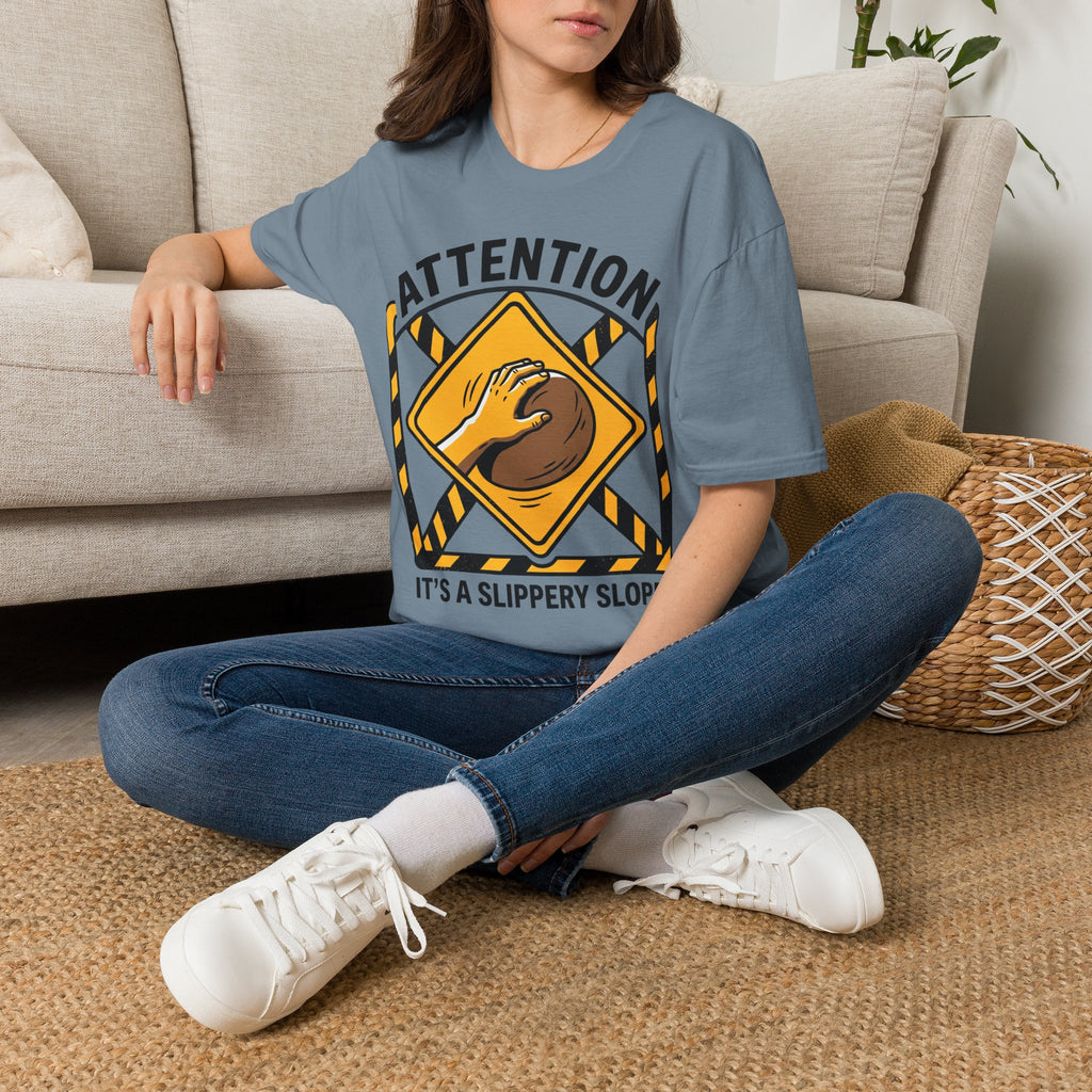 Attention It's a Slippery Sloper Climbing T-Shirt