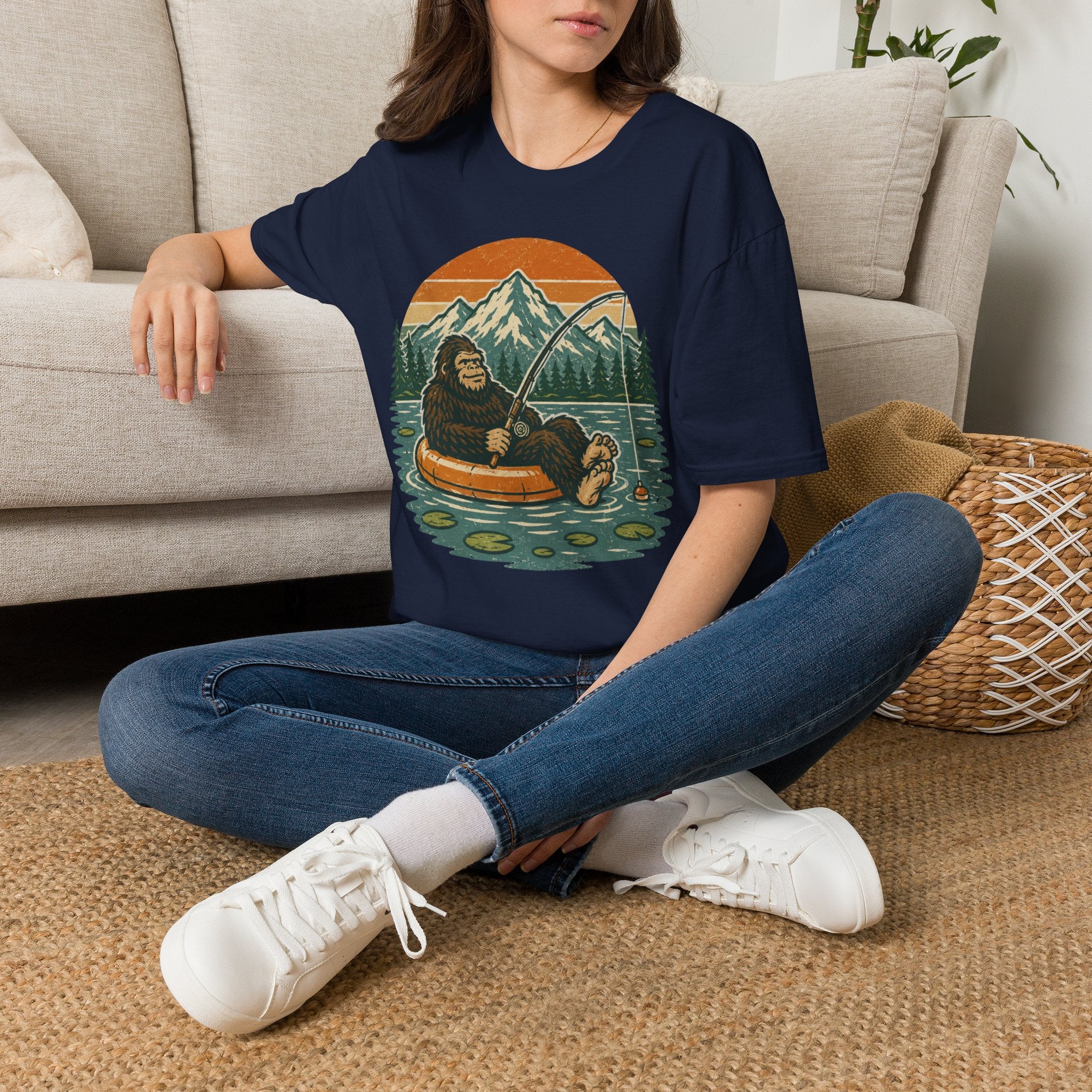 Bigfoot Fishing Outdoors T-Shirt