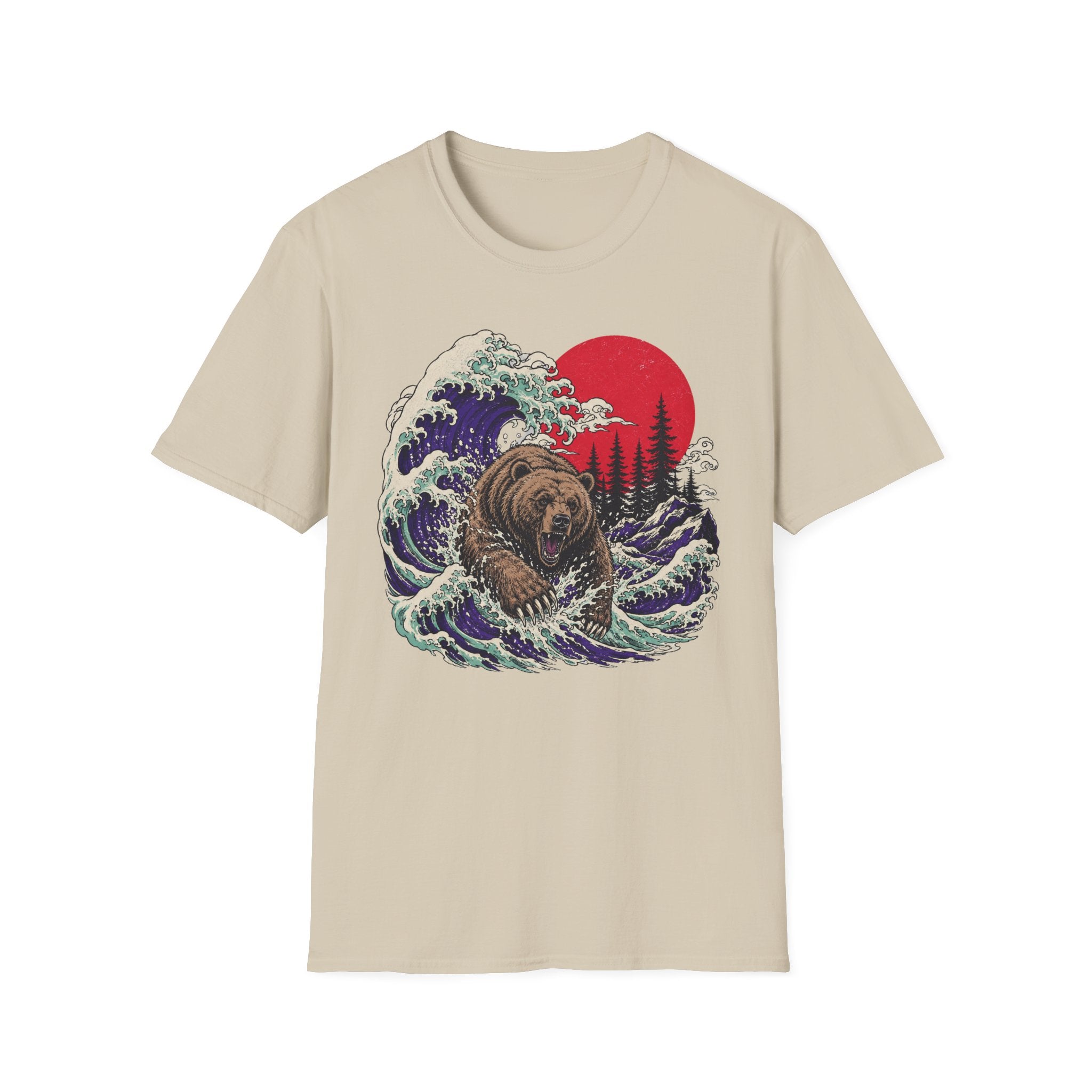 Grizzly Bear Leaping Outdoors T-Shirt