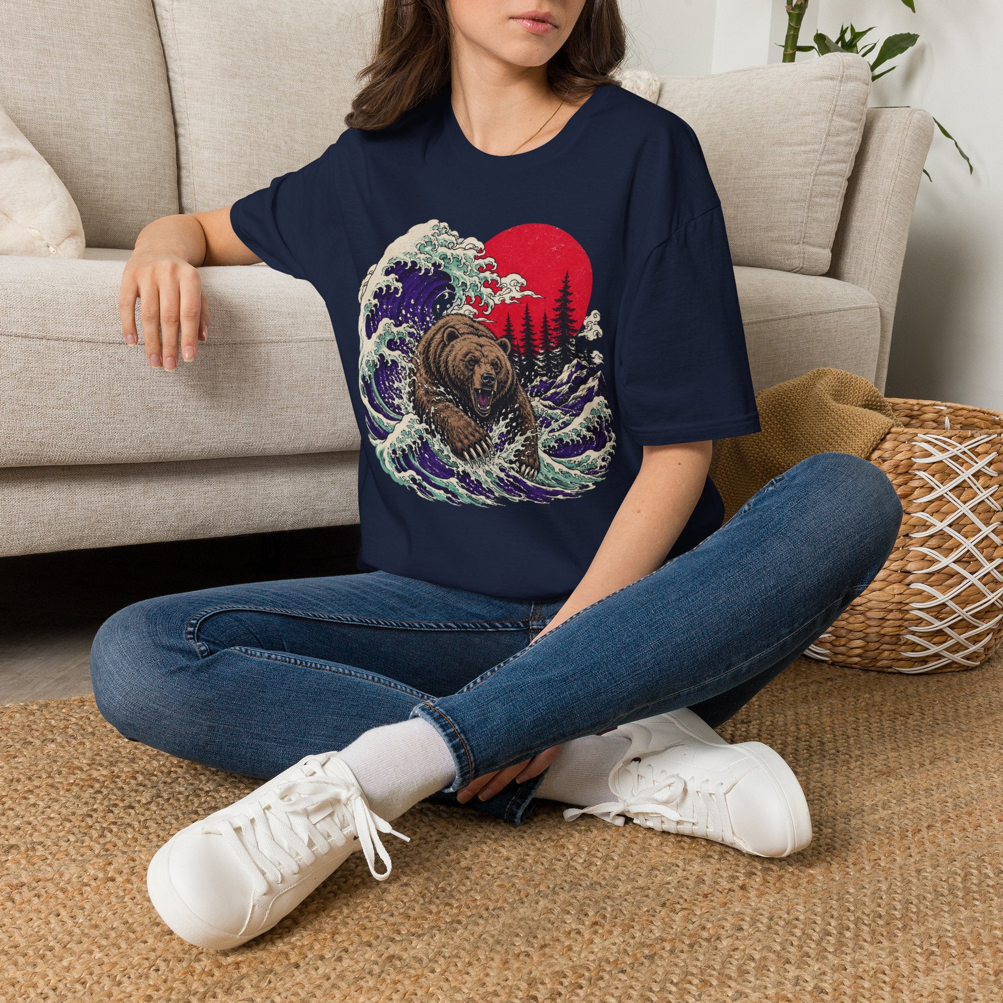 Grizzly Bear Leaping Outdoors T-Shirt
