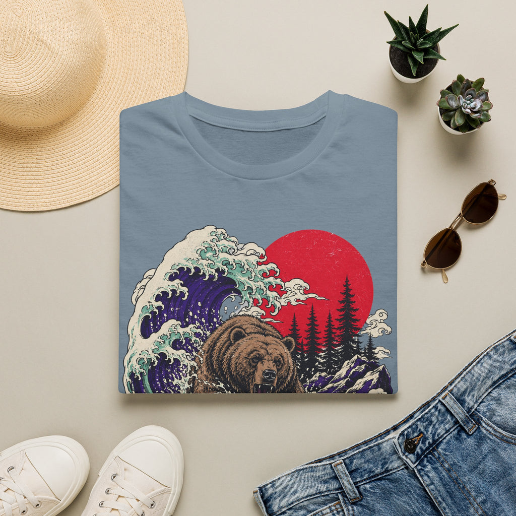 Grizzly Bear Leaping Outdoors T-Shirt