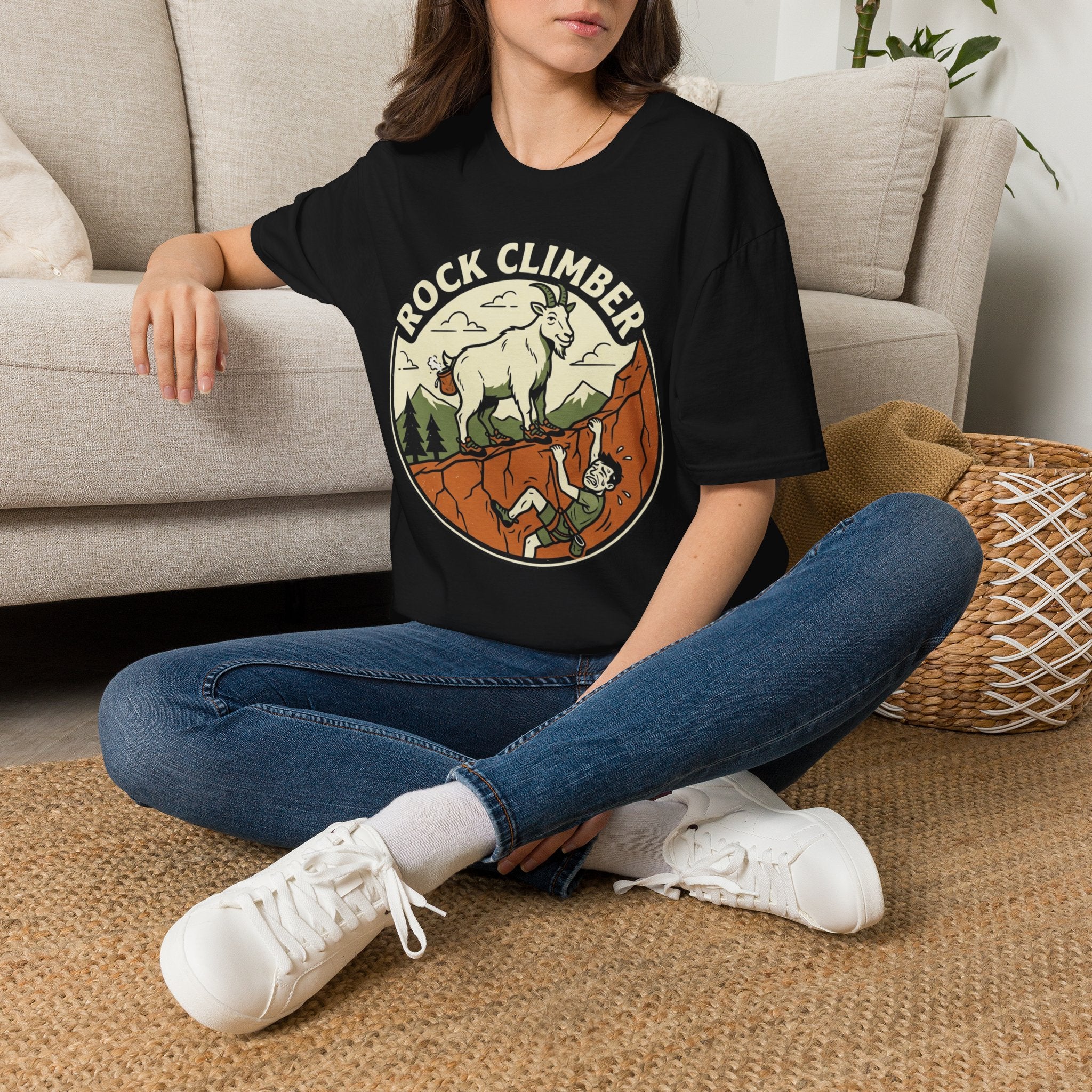 Rock Climber Mountain Goat T-Shirt