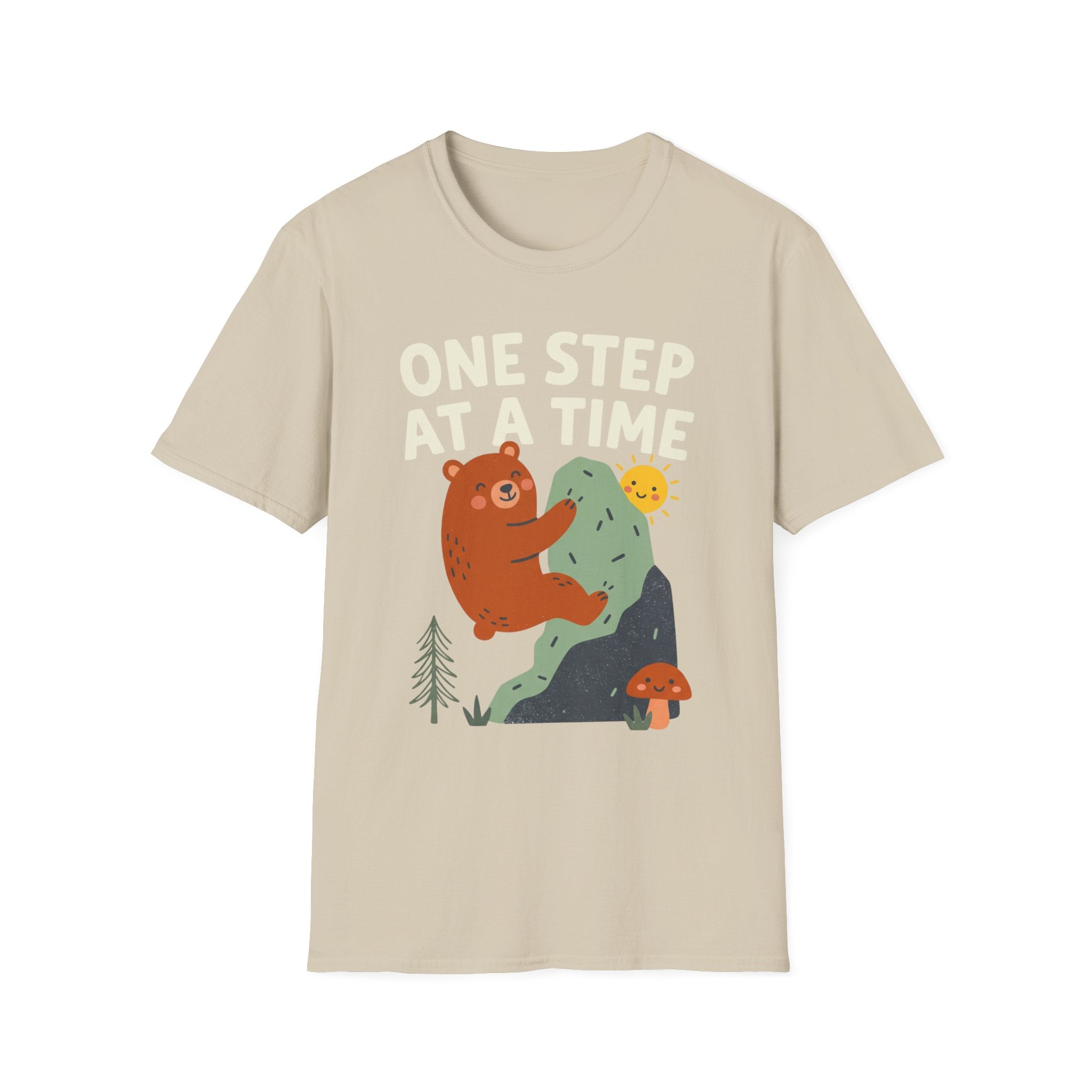 One Step at a Time Cute Bear Climbing T-Shirt