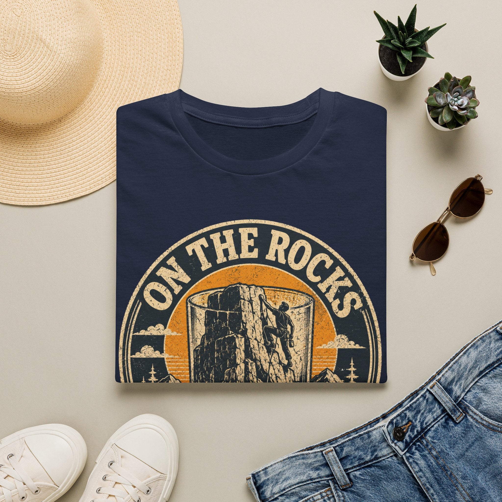 On The Rocks Badge Climbing T-Shirt