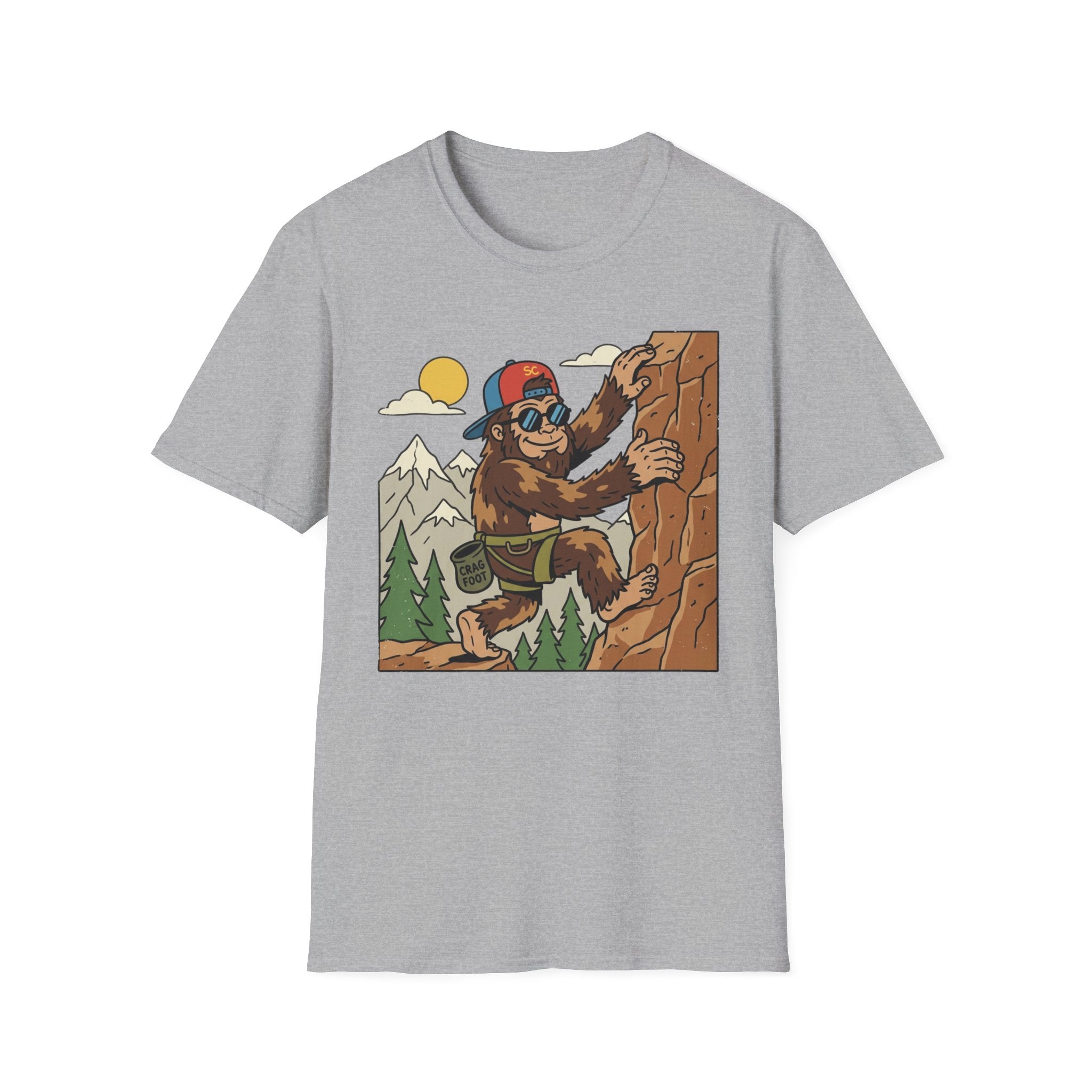 Bigfoot Cartoon Climbing T-Shirt