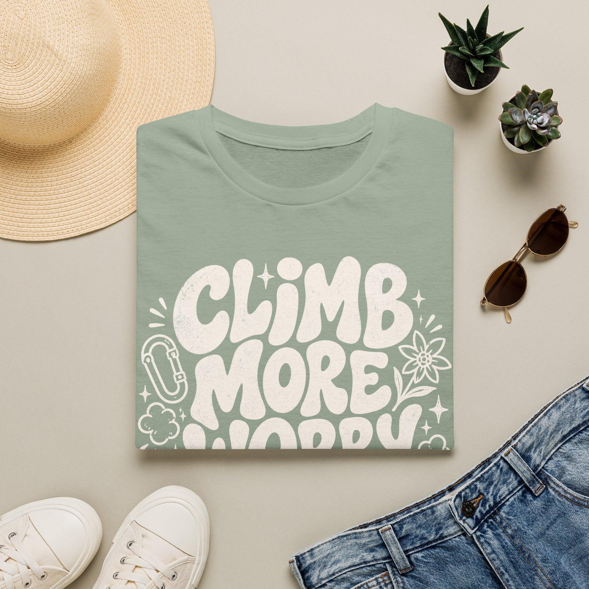 Climb More Worry Less T-Shirt