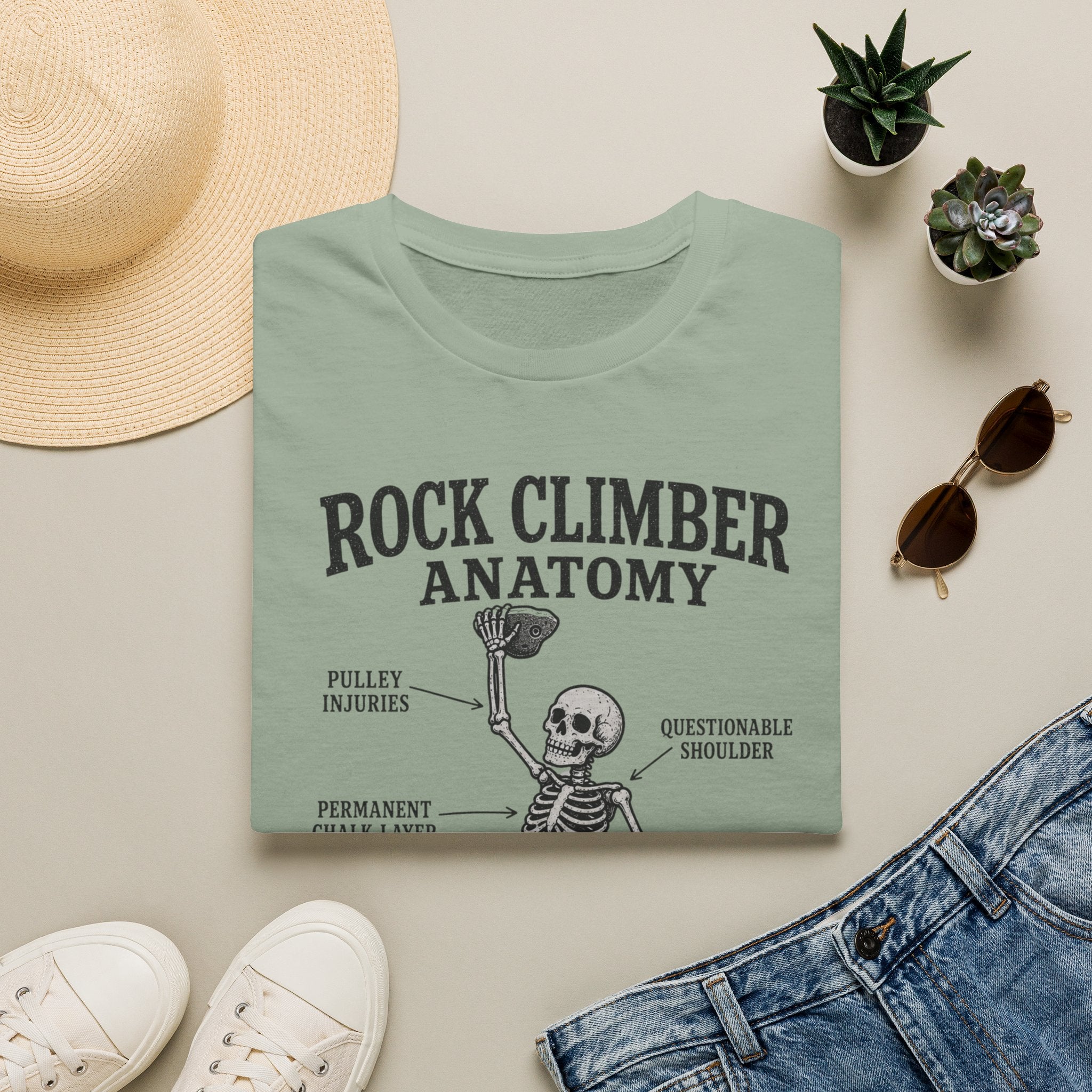 Rock Climber Anatomy T-Shirt