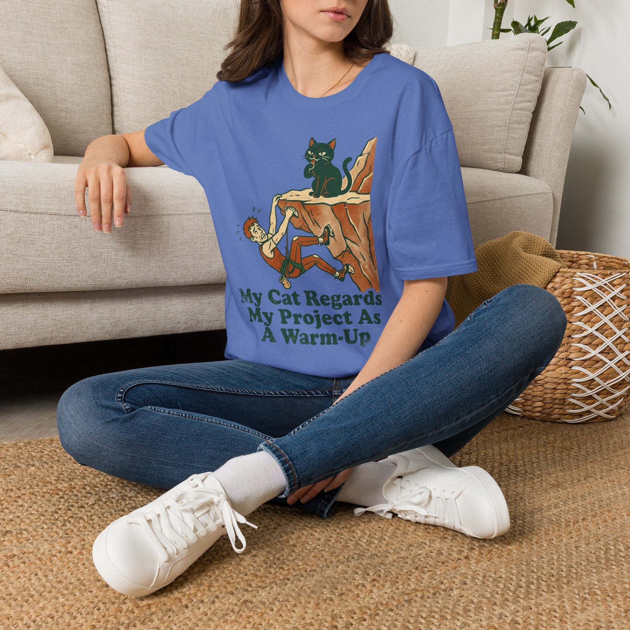 My Cat Regards My Project as a Warm-Up Climbing T-Shirt