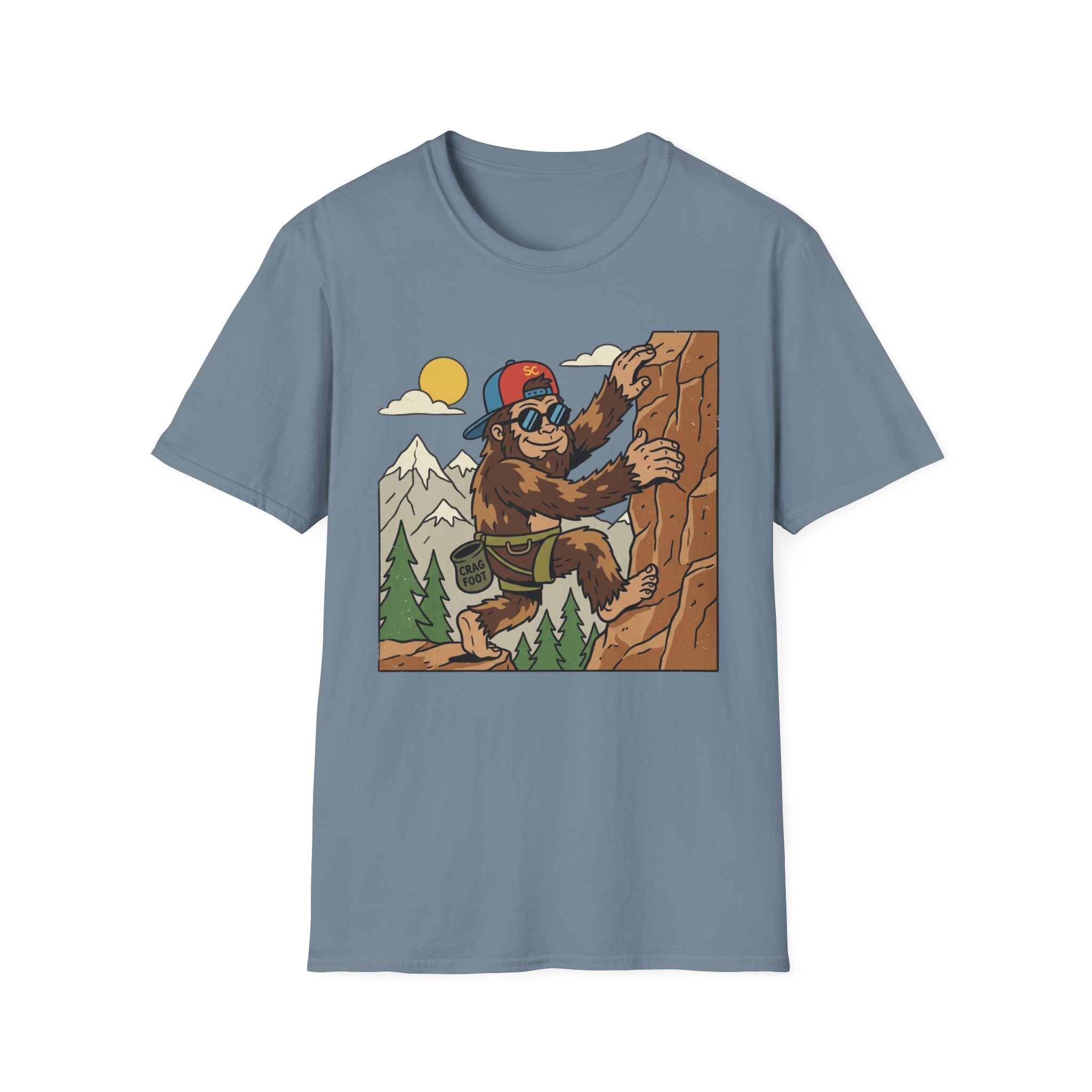 Bigfoot Cartoon Climbing T-Shirt