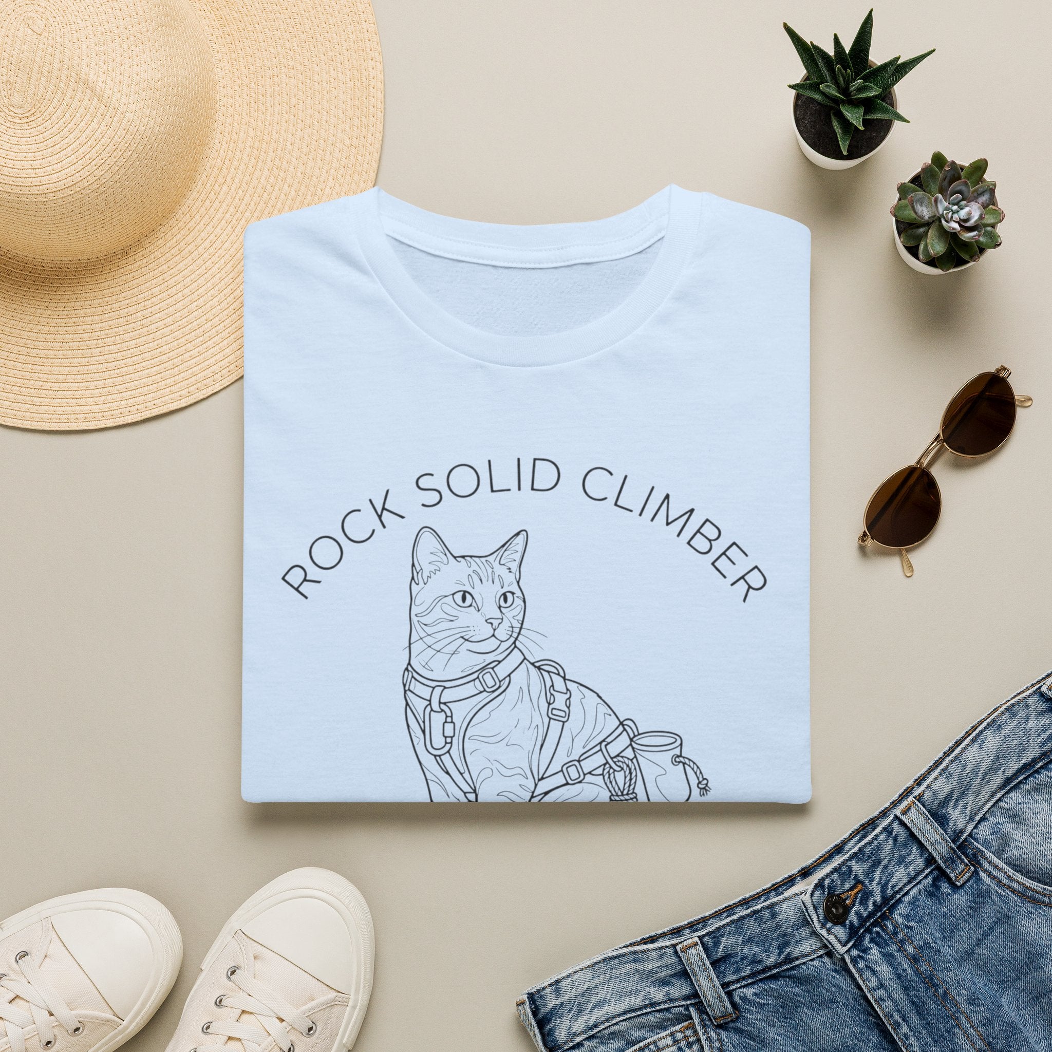 Rock Solid Climber Cat T-Shirt