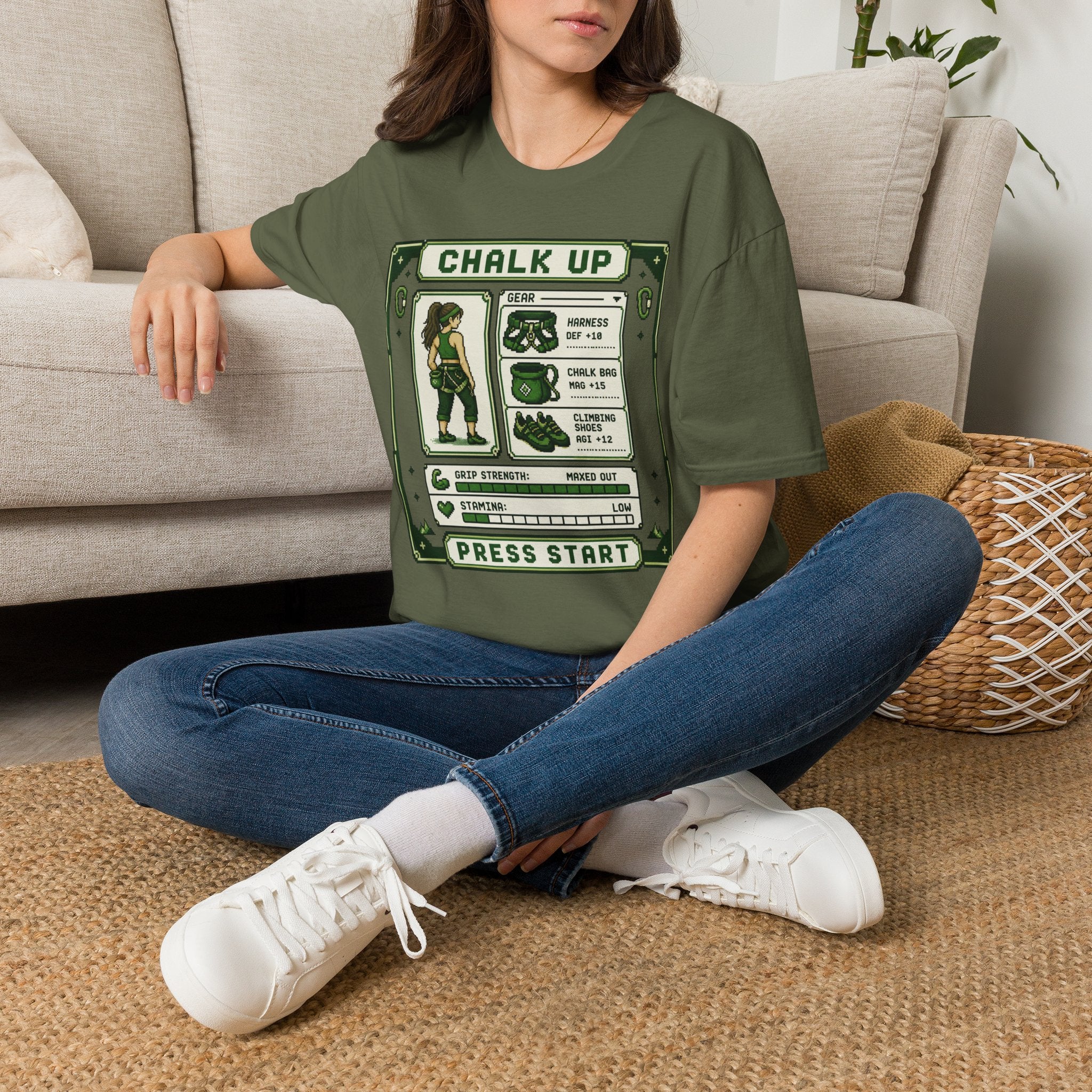 Chalk Up Press Start Long Hair Climber T-Shirt