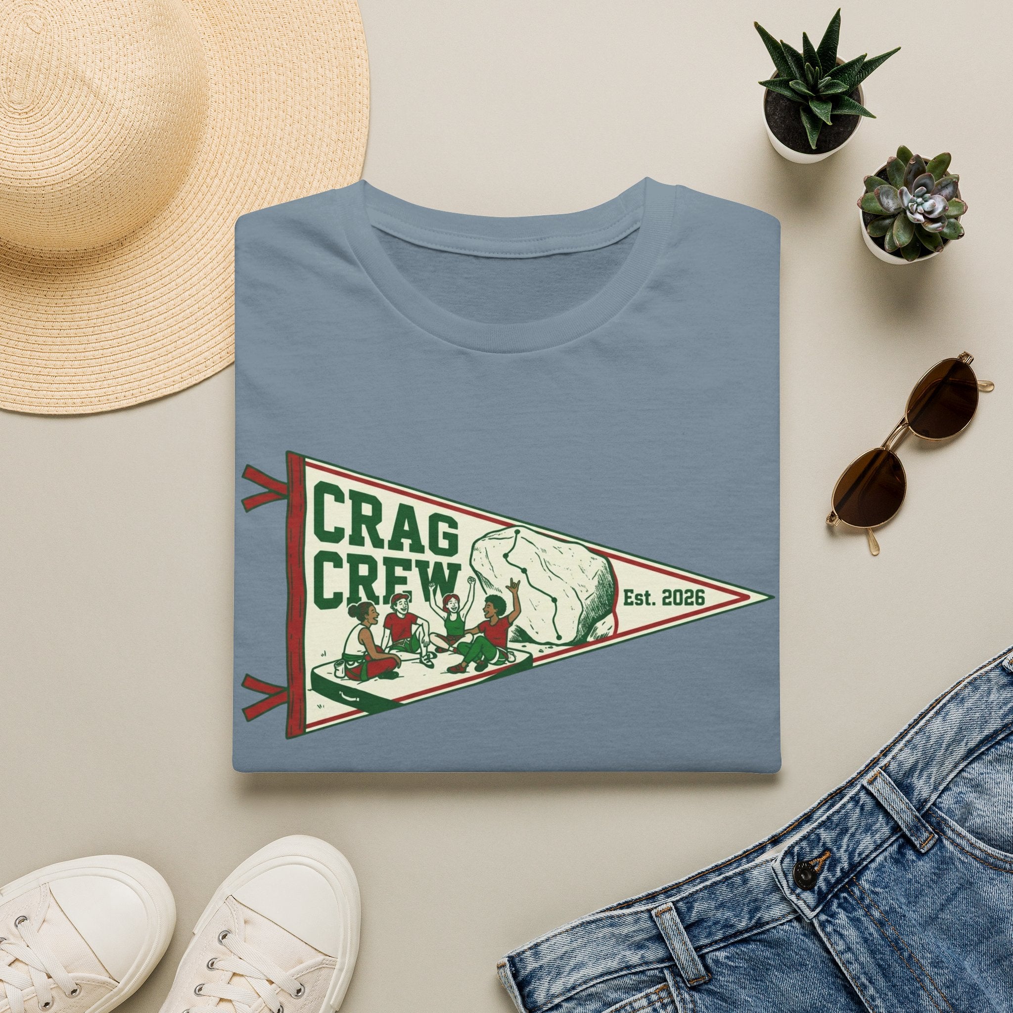 Crag Crew Flag Climbing T-Shirt
