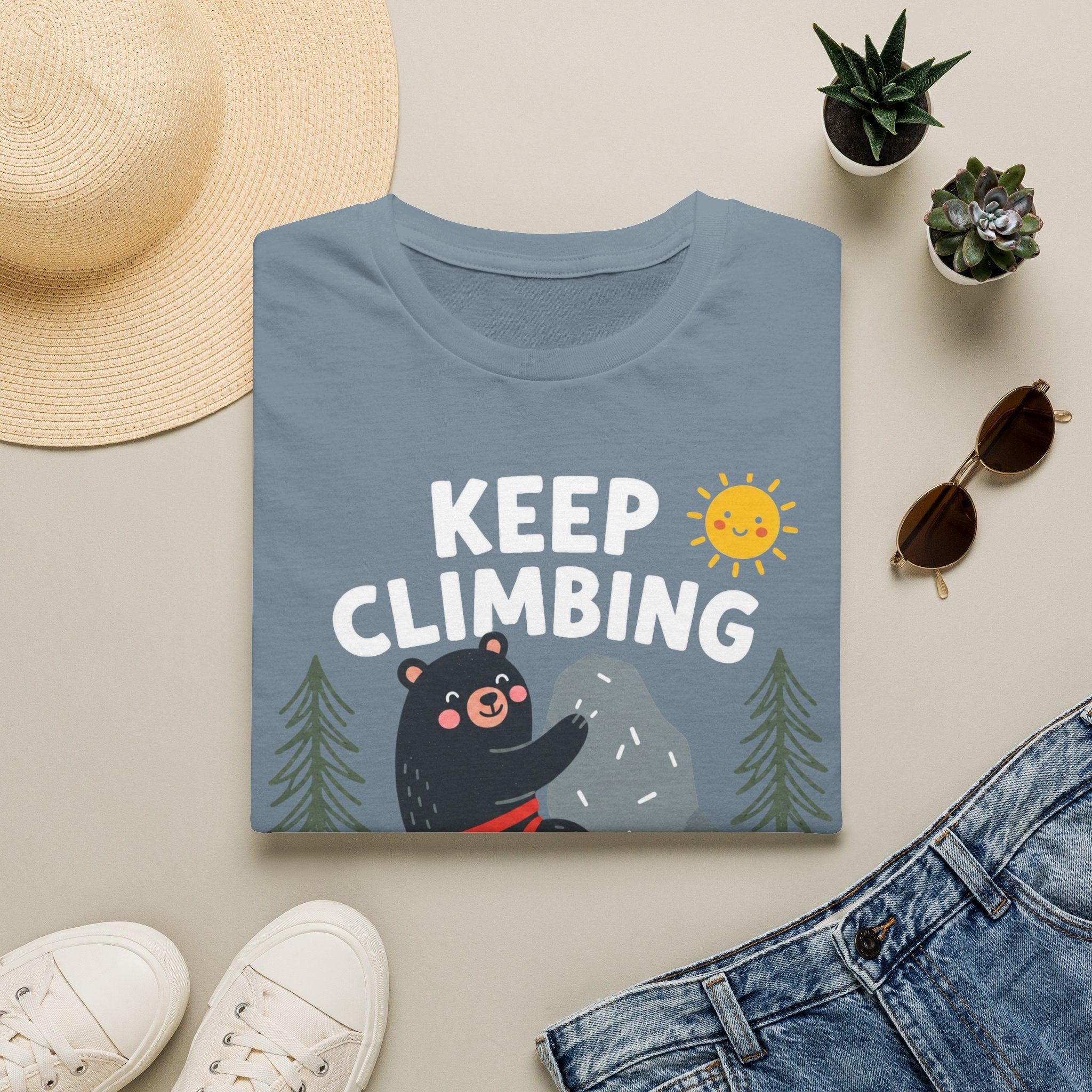 Keep Climbing Stay Grounded Bear T-Shirt