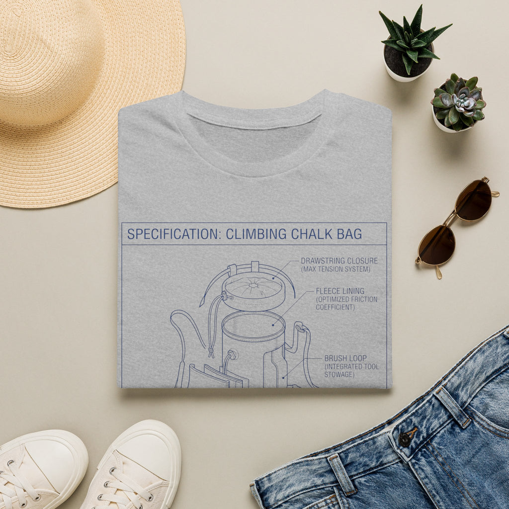Chalk Bag Specs. Climbing T-Shirt