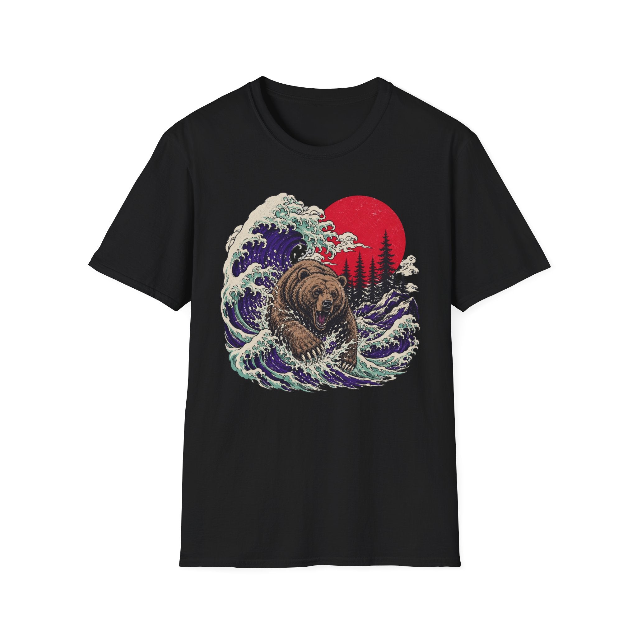 Grizzly Bear Leaping Outdoors T-Shirt