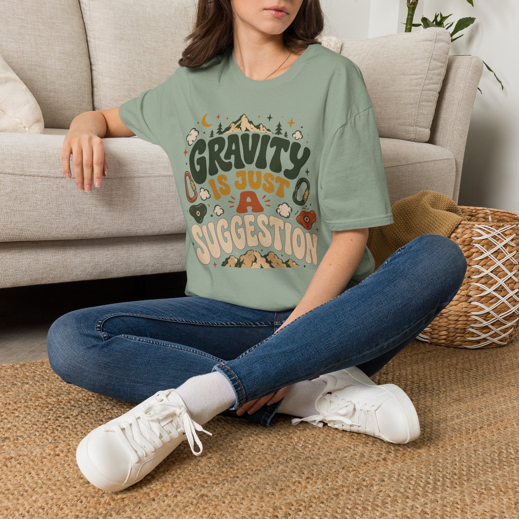 Gravity is Just a Suggestion Climbing T-Shirt