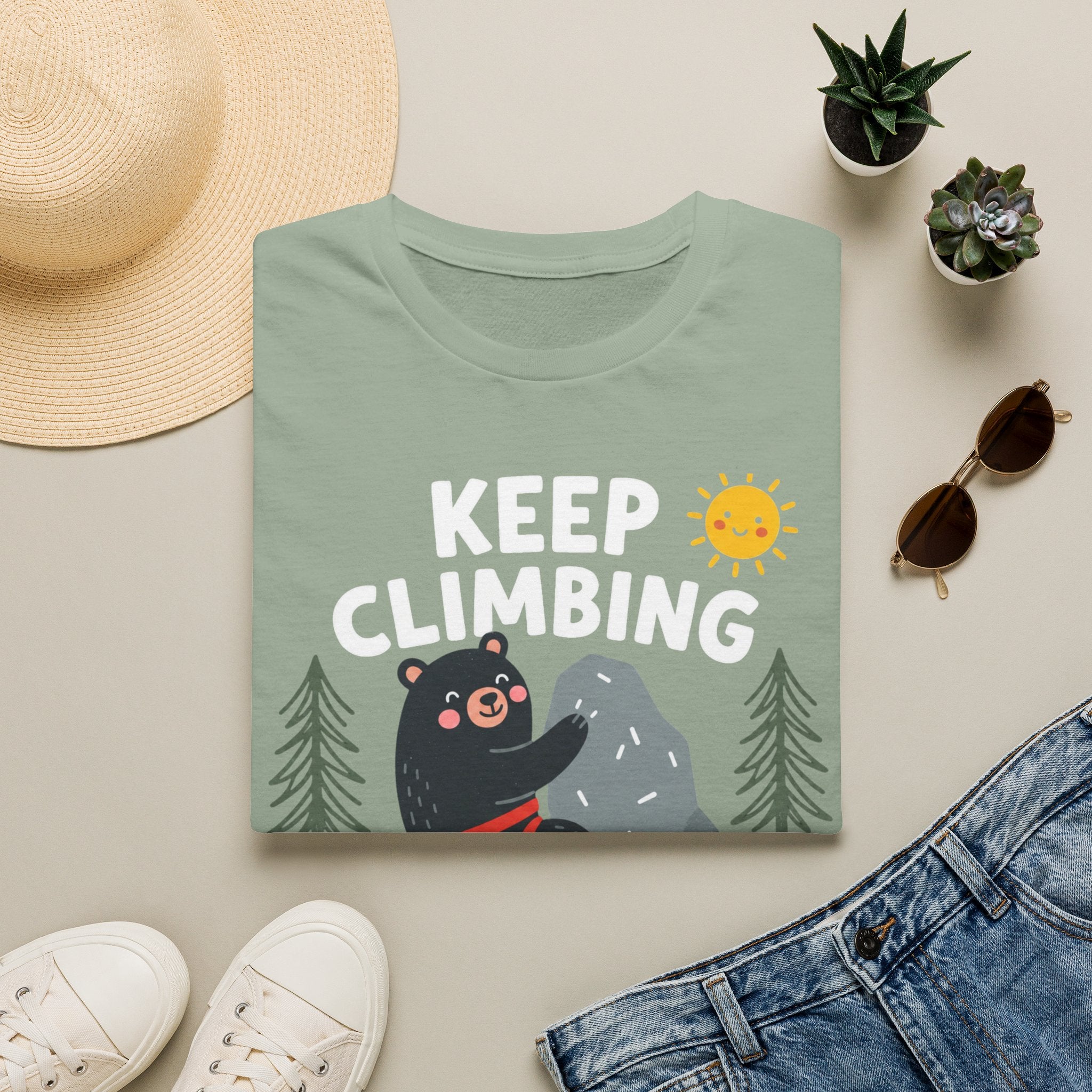 Keep Climbing Stay Grounded Bear T-Shirt