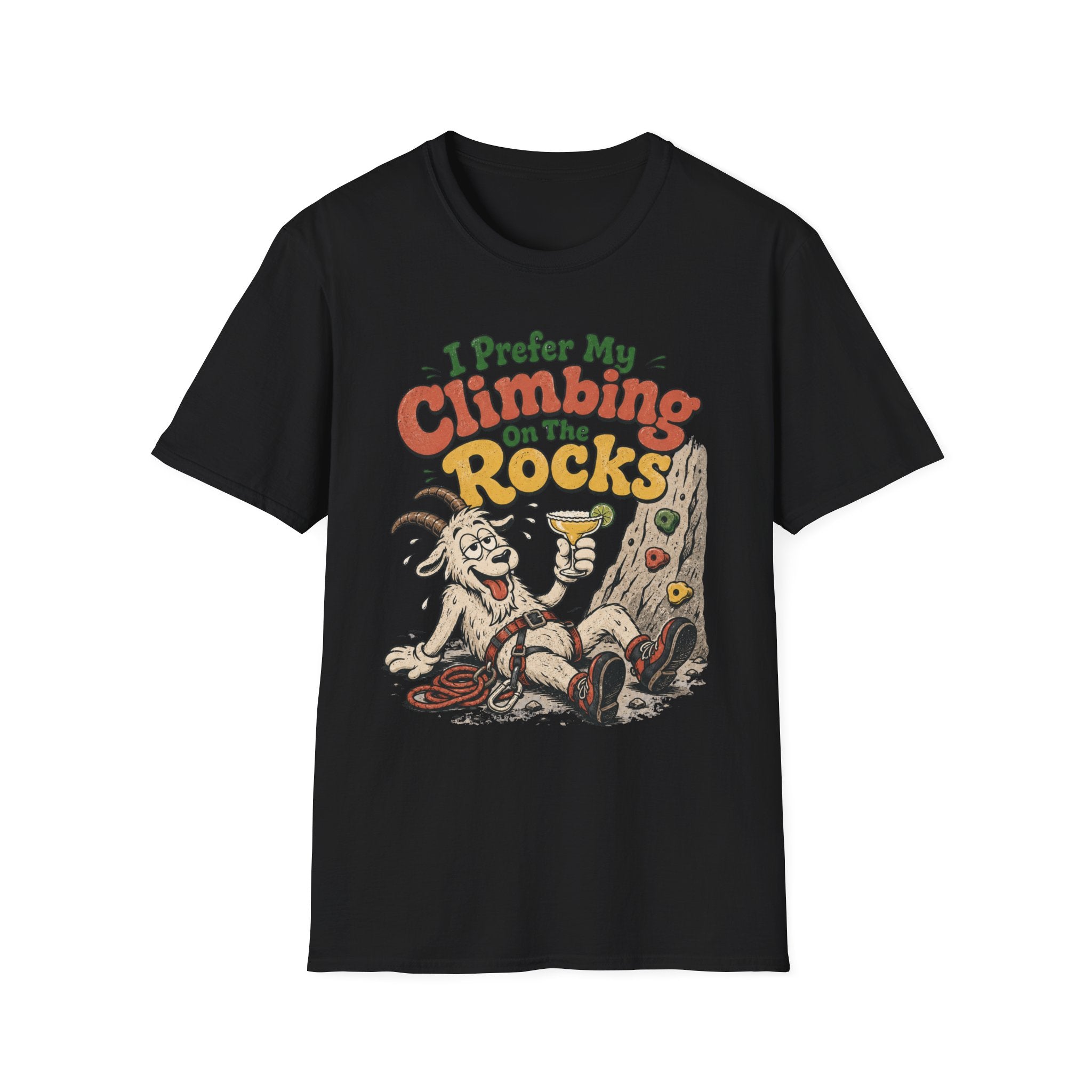 I Prefer My Climbing On The Rocks Goat Climbing T-Shirt
