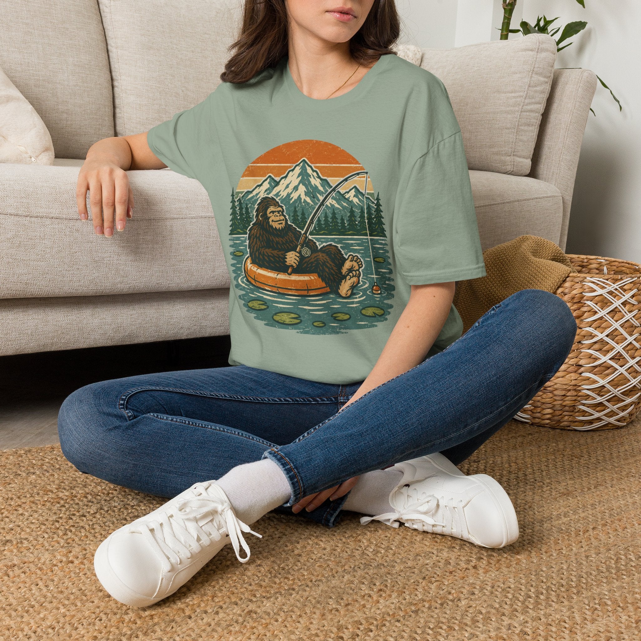 Bigfoot Fishing Outdoors T-Shirt