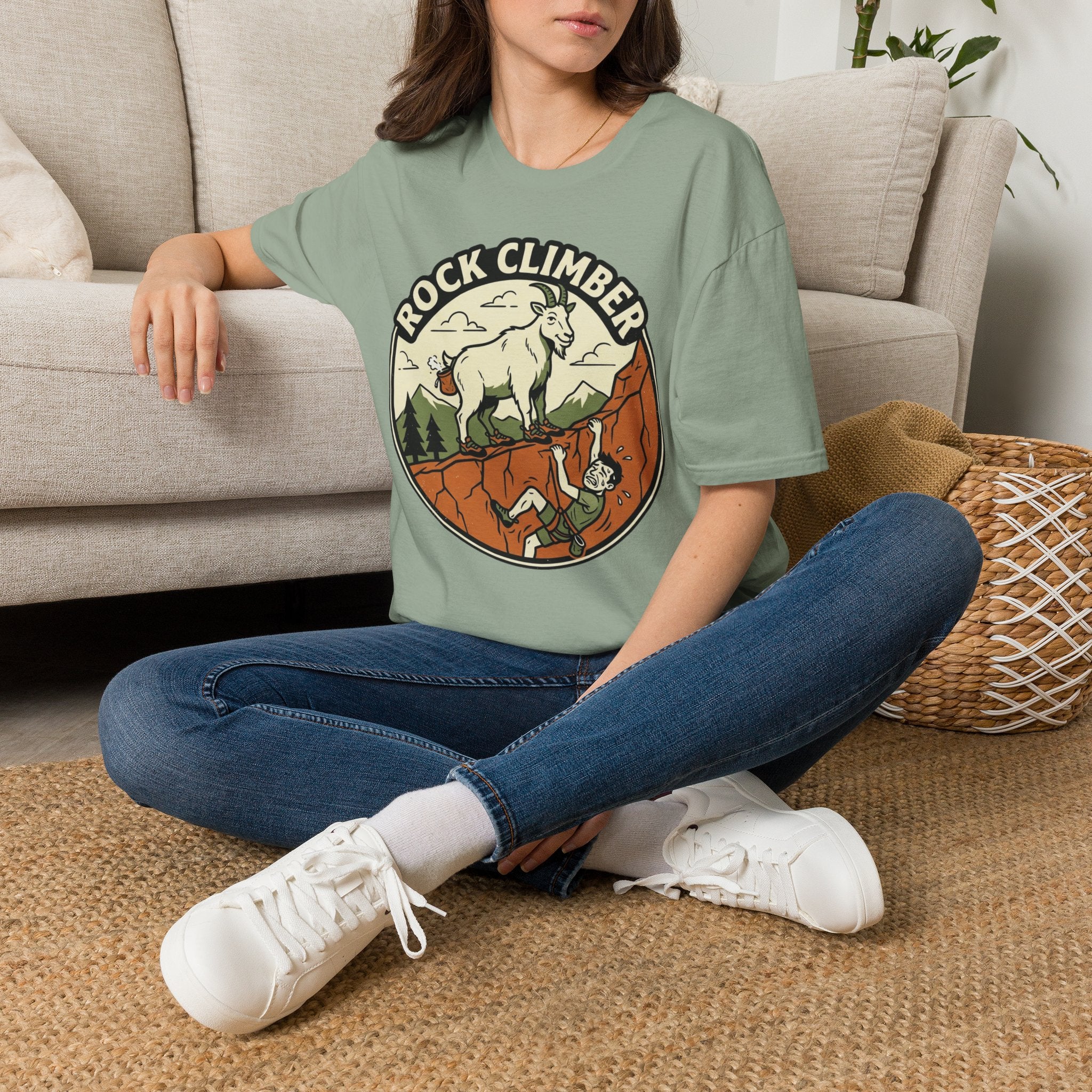 Rock Climber Mountain Goat T-Shirt