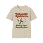 Technically Outdoorsy Mostly Just Hanging Out Goat Climbing T-Shirt
