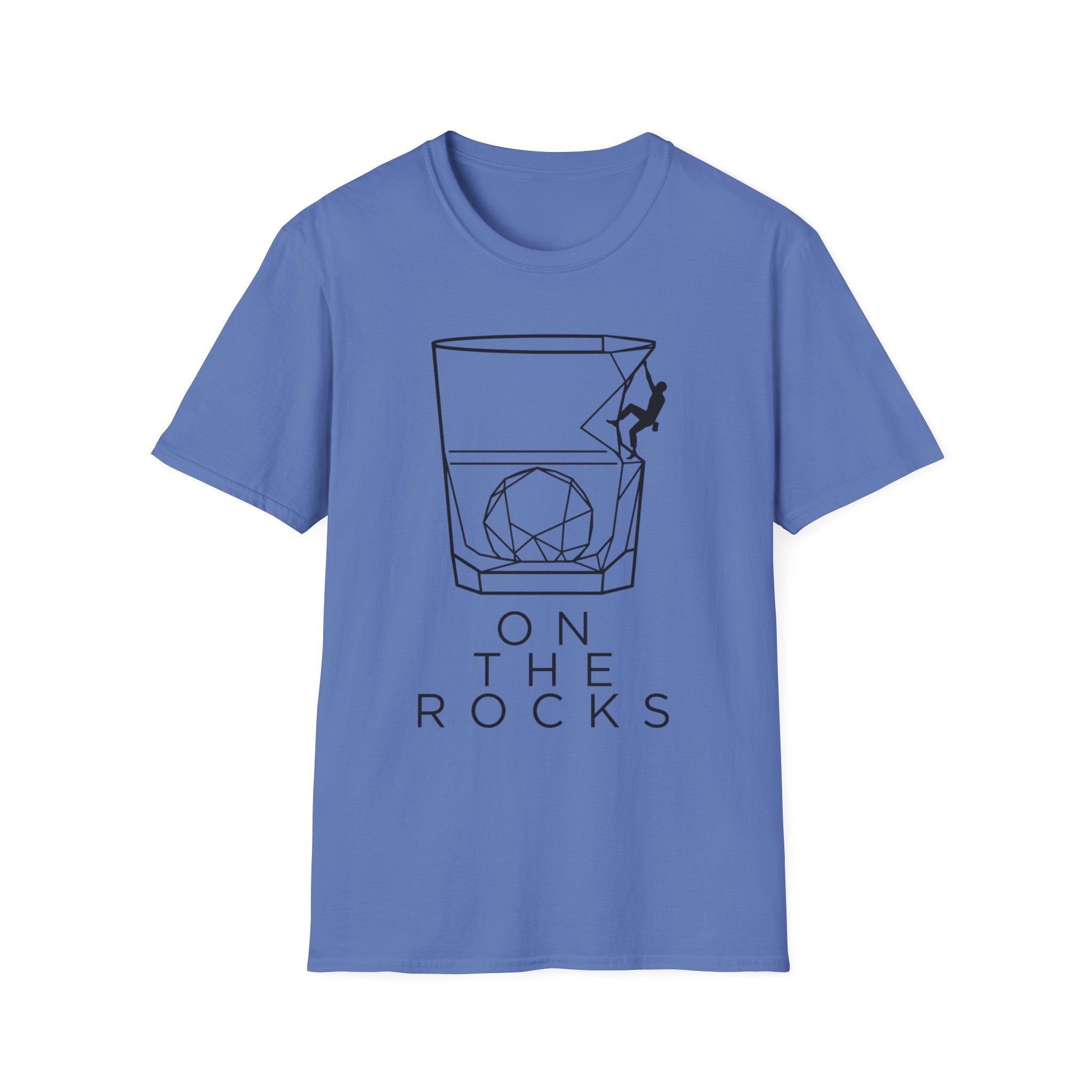 On The Rocks Line Art Climbing T-Shirt