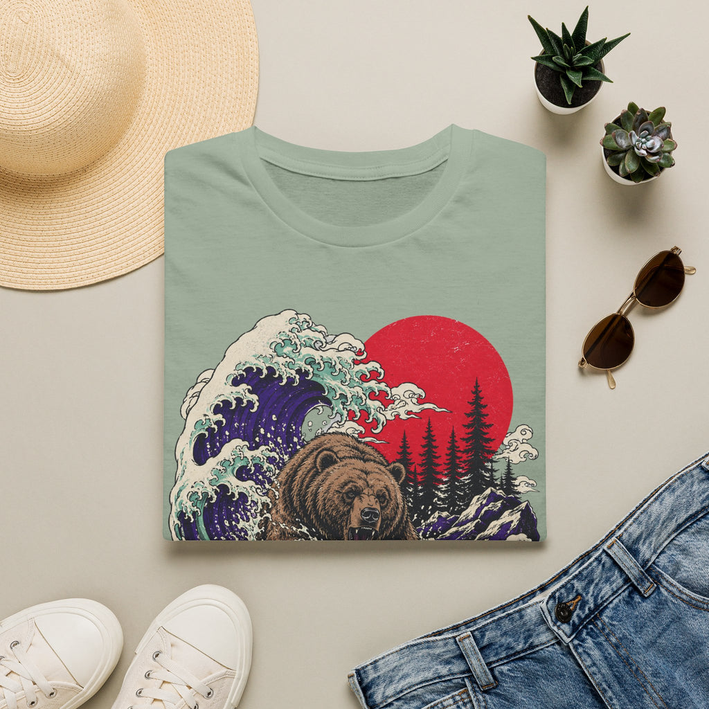 Grizzly Bear Leaping Outdoors T-Shirt