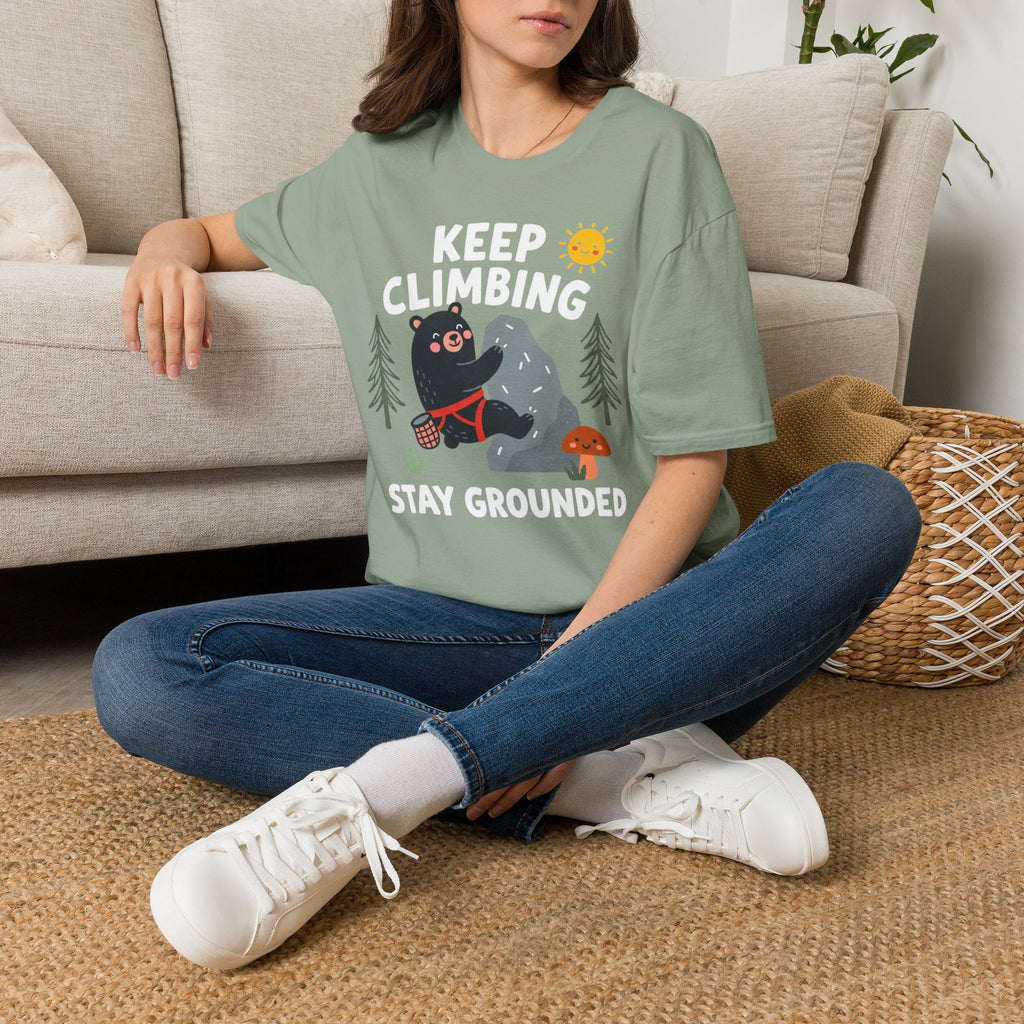 Keep Climbing Stay Grounded Bear T-Shirt