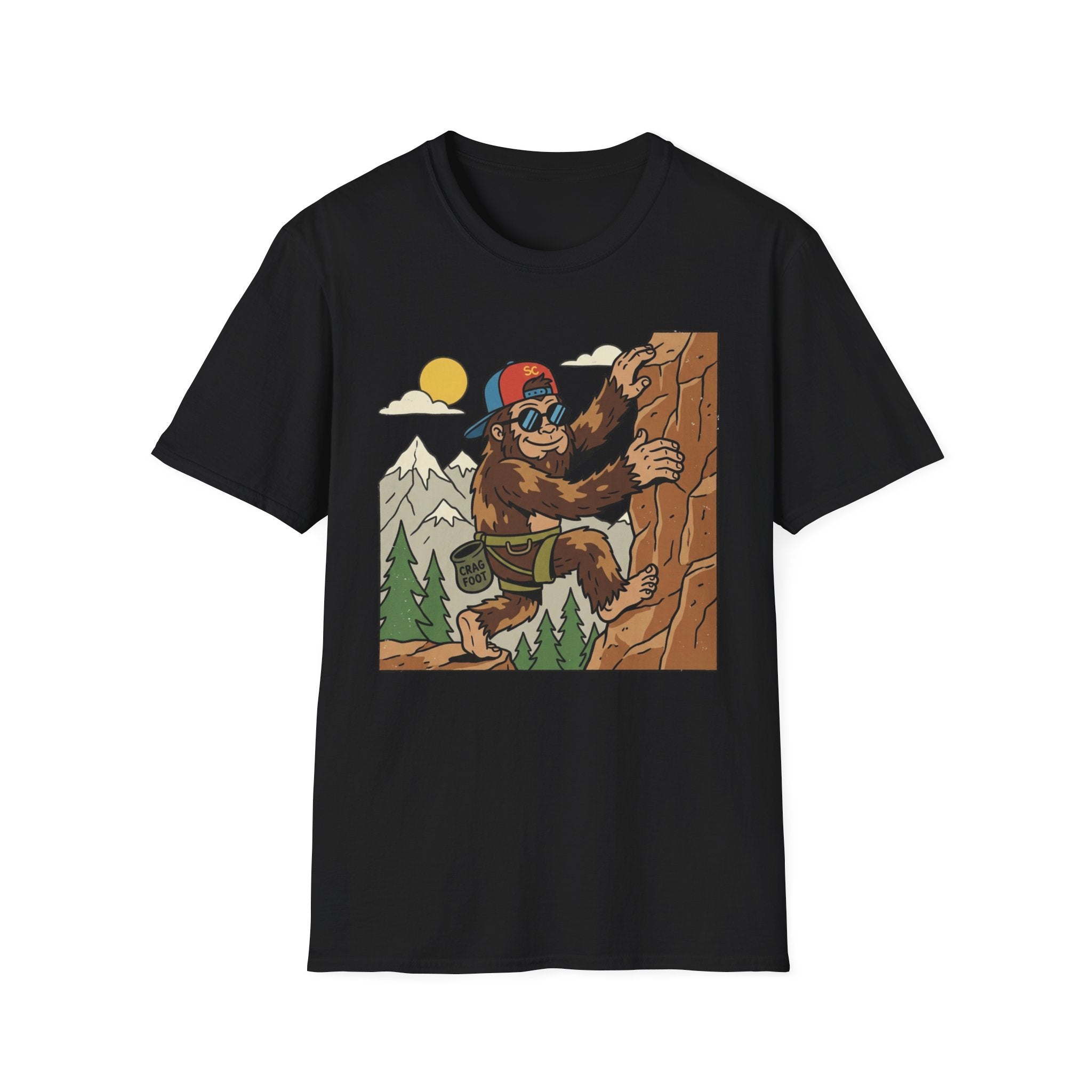 Bigfoot Cartoon Climbing T-Shirt