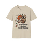 Technically Climbing Mostly Hanging Sloth Climbing T-Shirt