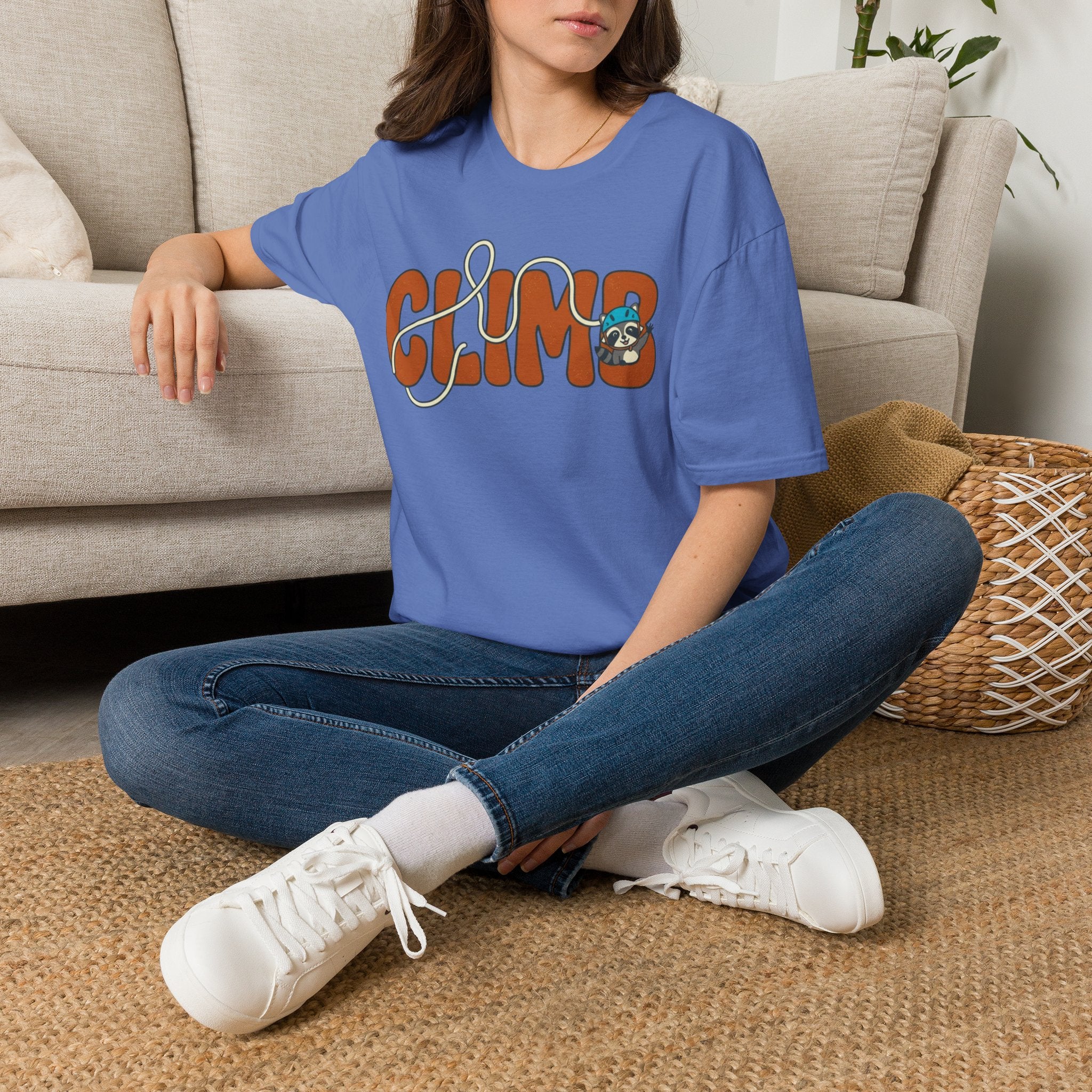 CLIMB Cute Raccoon T-Shirt