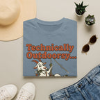 Technically Outdoorsy Mostly Just Hanging Out Goat Climbing T-Shirt