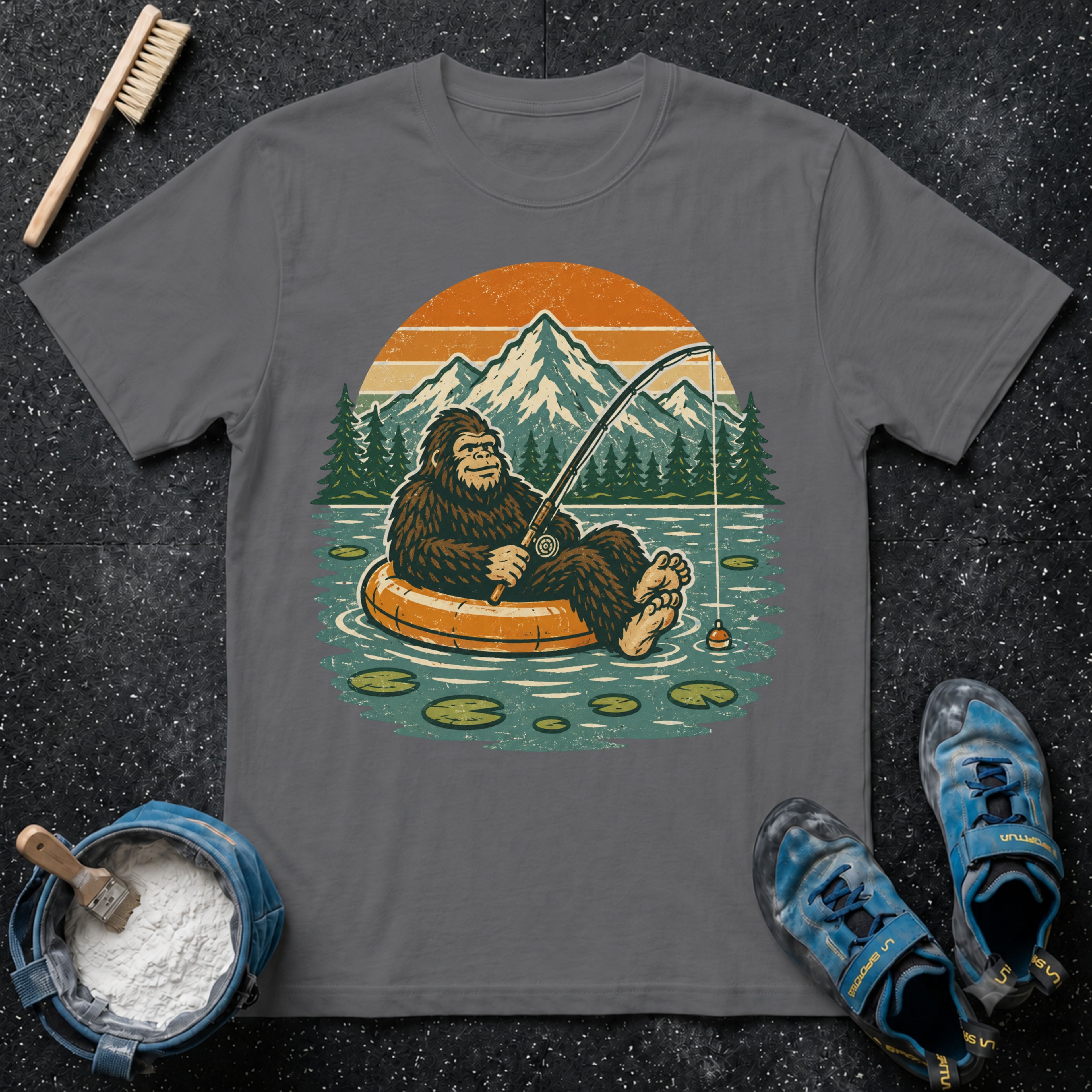 Bigfoot Fishing T-Shirt