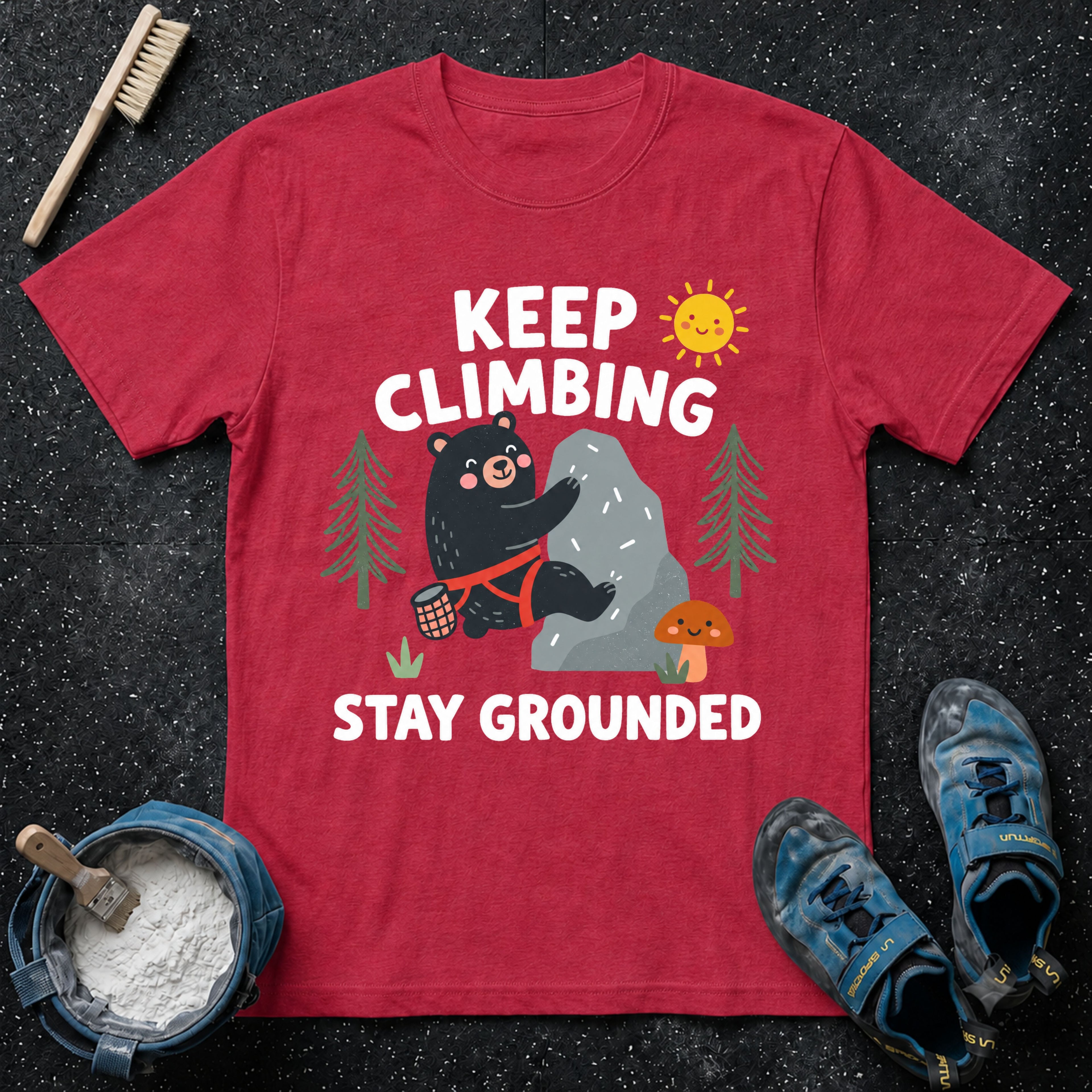 Keep Climbing Stay Grounded Bear T-Shirt