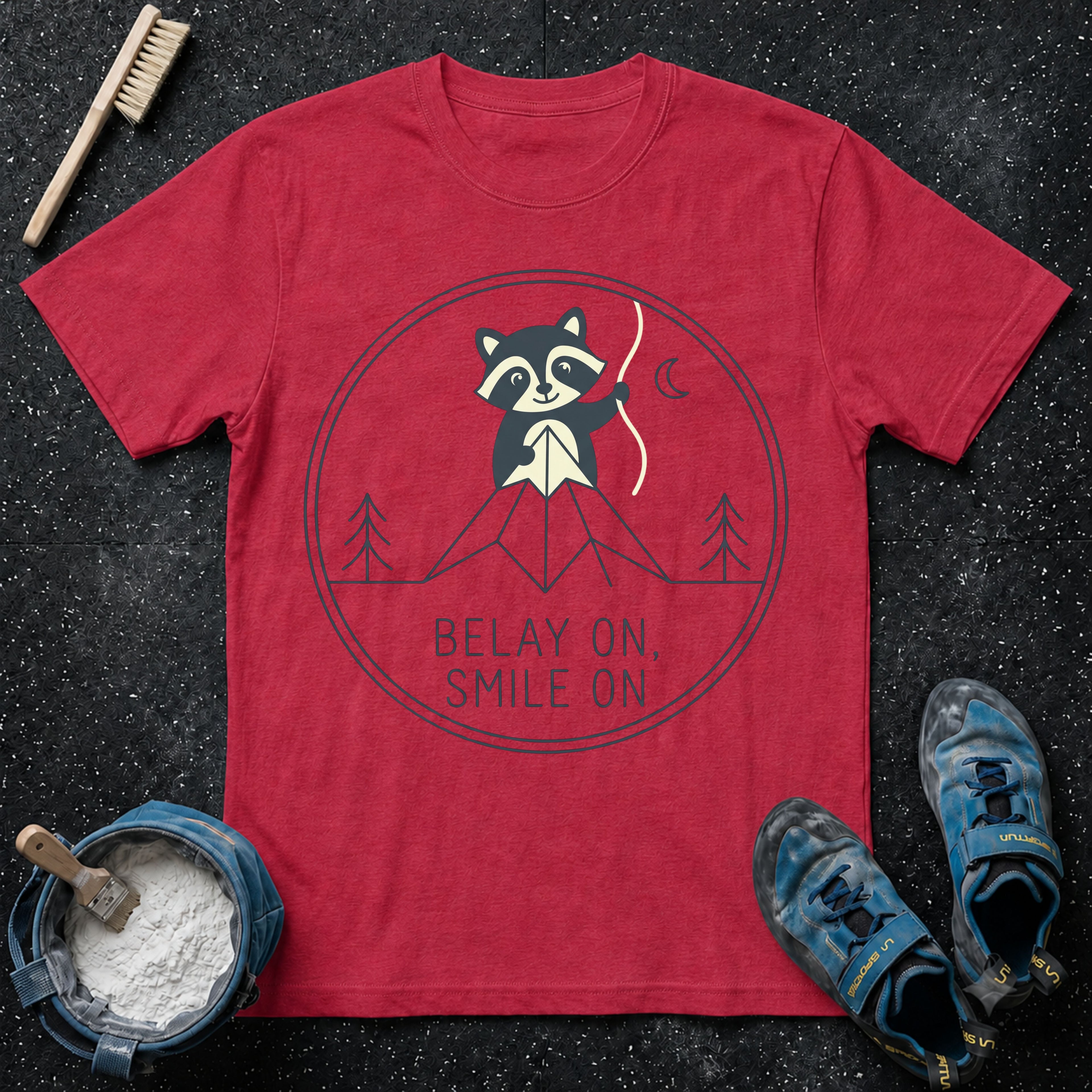 Belay on Raccoon T-Shirt