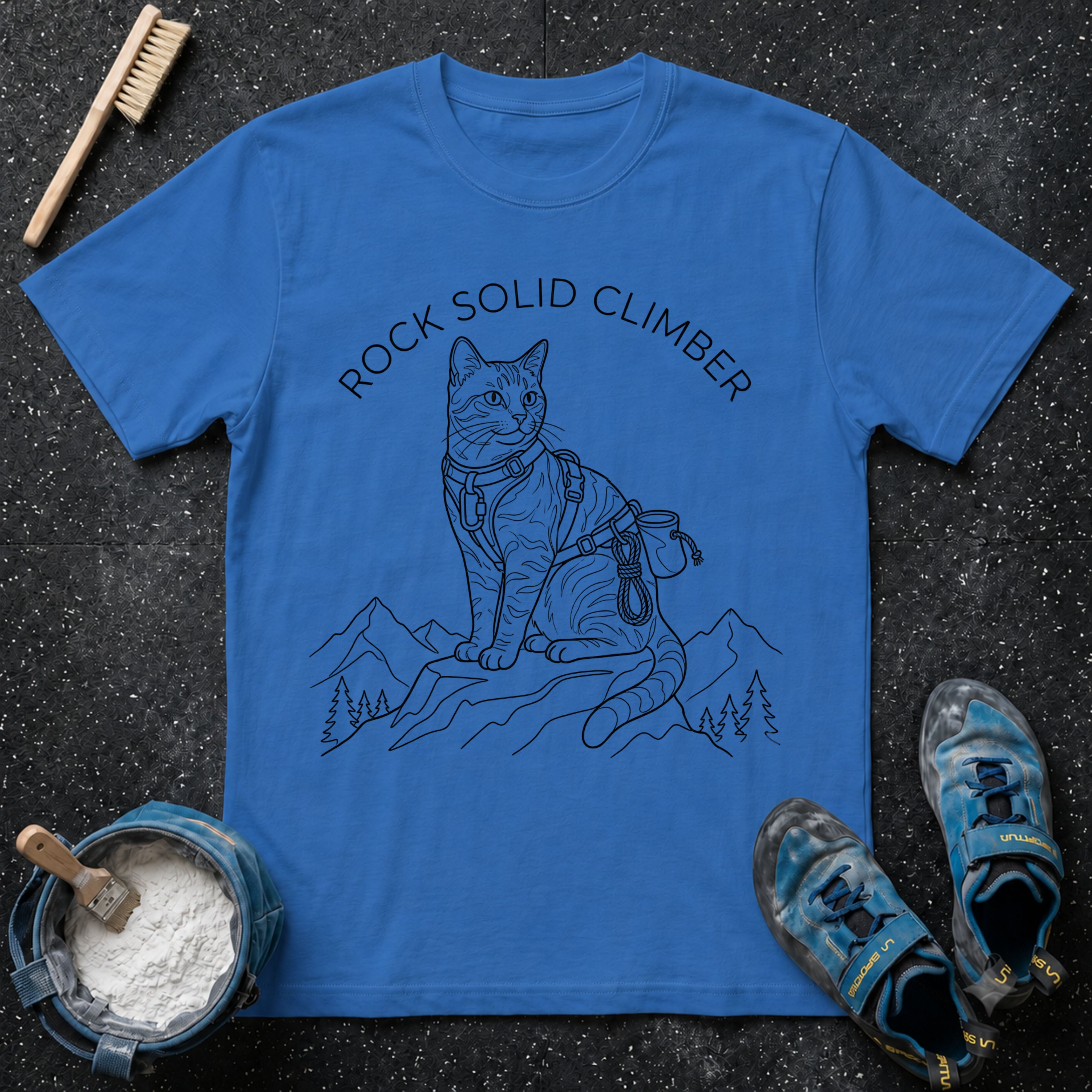 Rock Solid Climber Cat T-Shirt