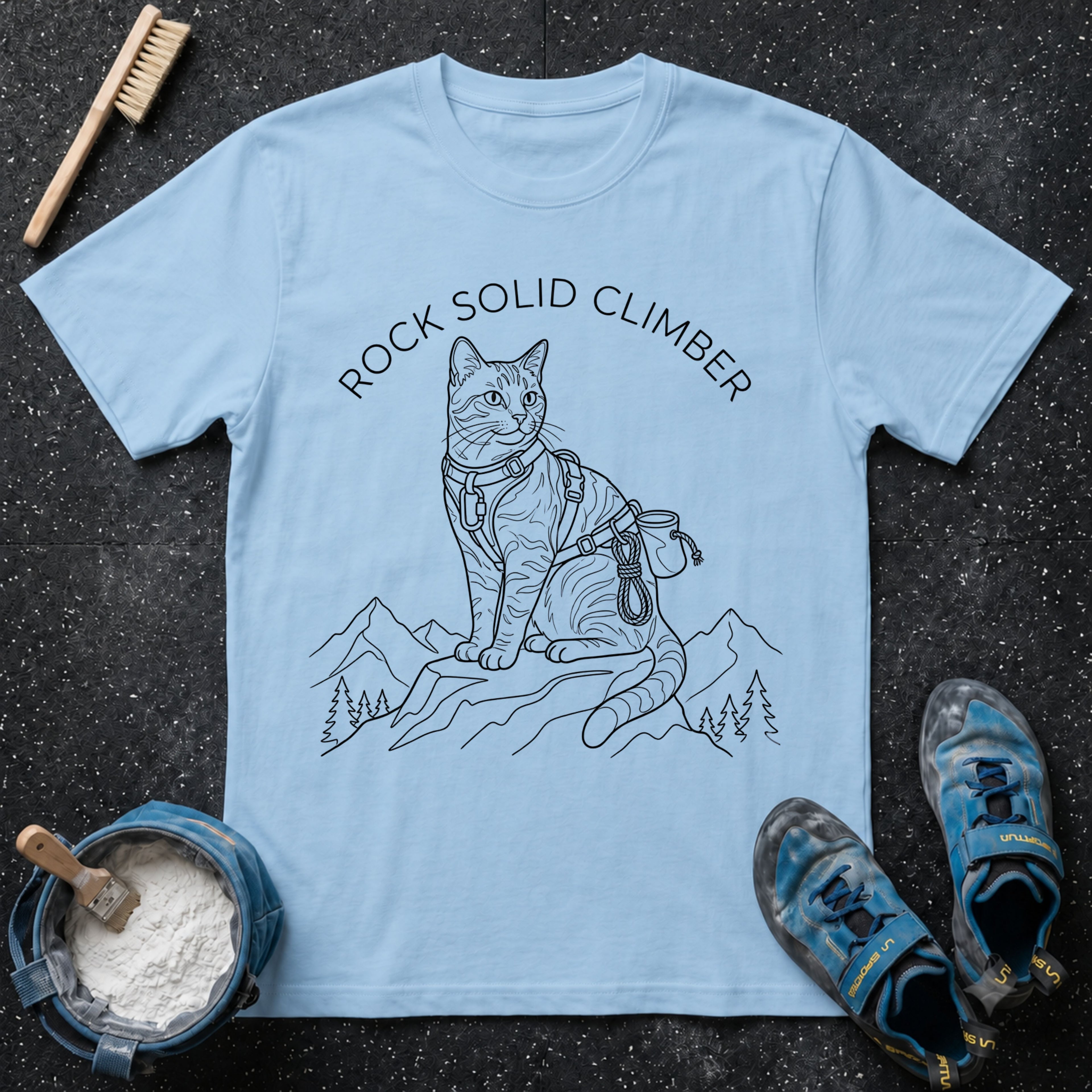Rock Solid Climber Cat T-Shirt