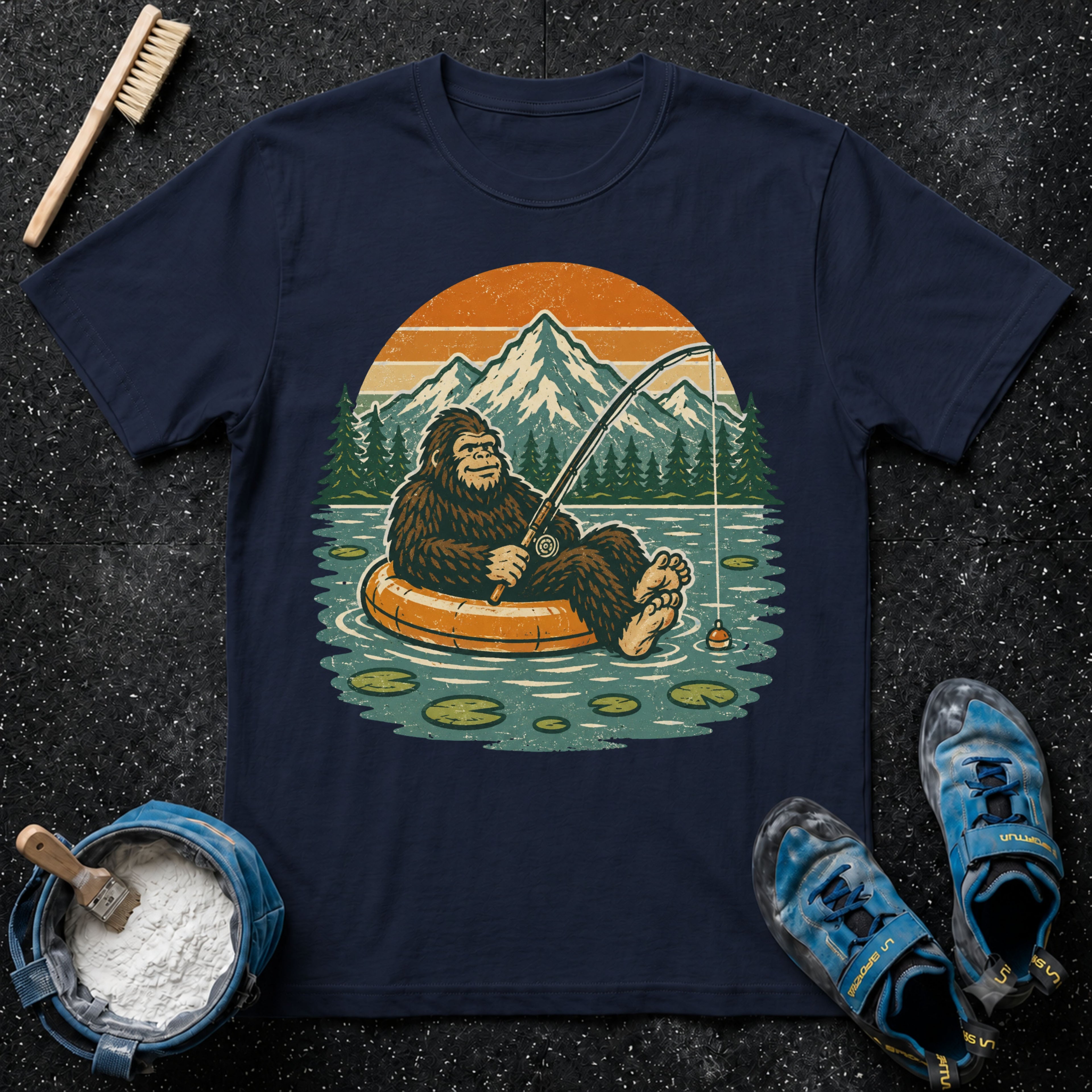 Bigfoot Fishing T-Shirt