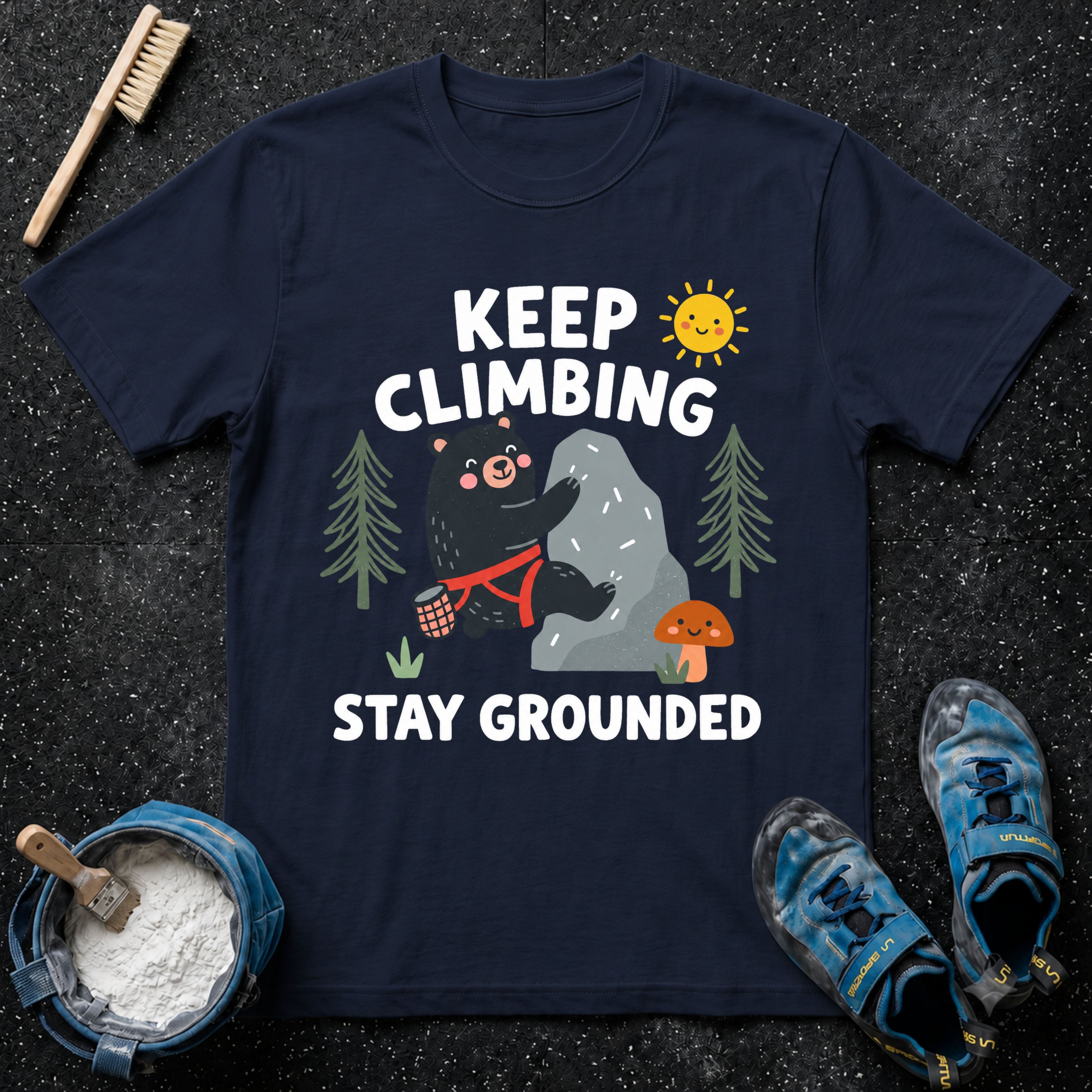 Keep Climbing Stay Grounded Bear T-Shirt