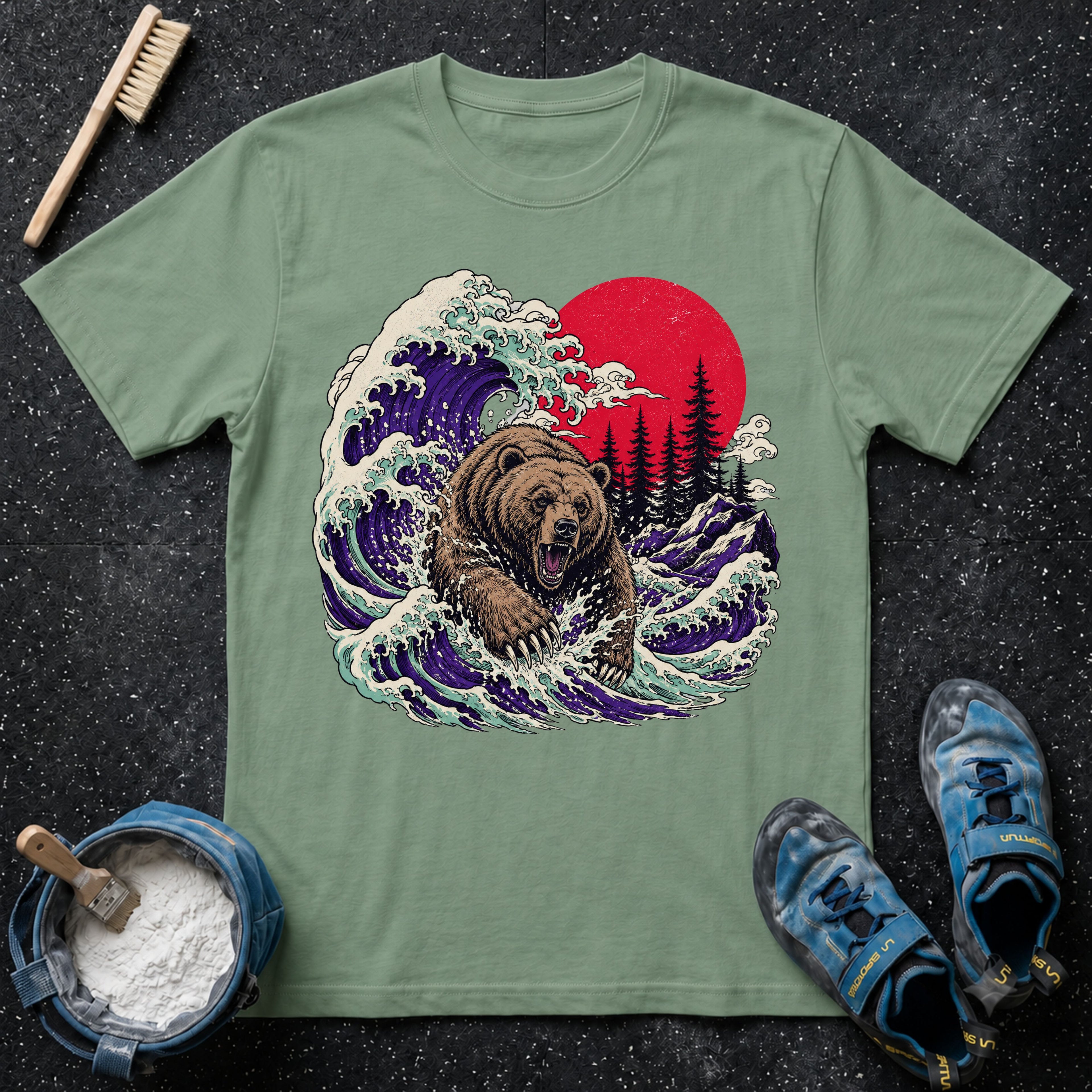Grizzly Bear Leaping T-Shirt
