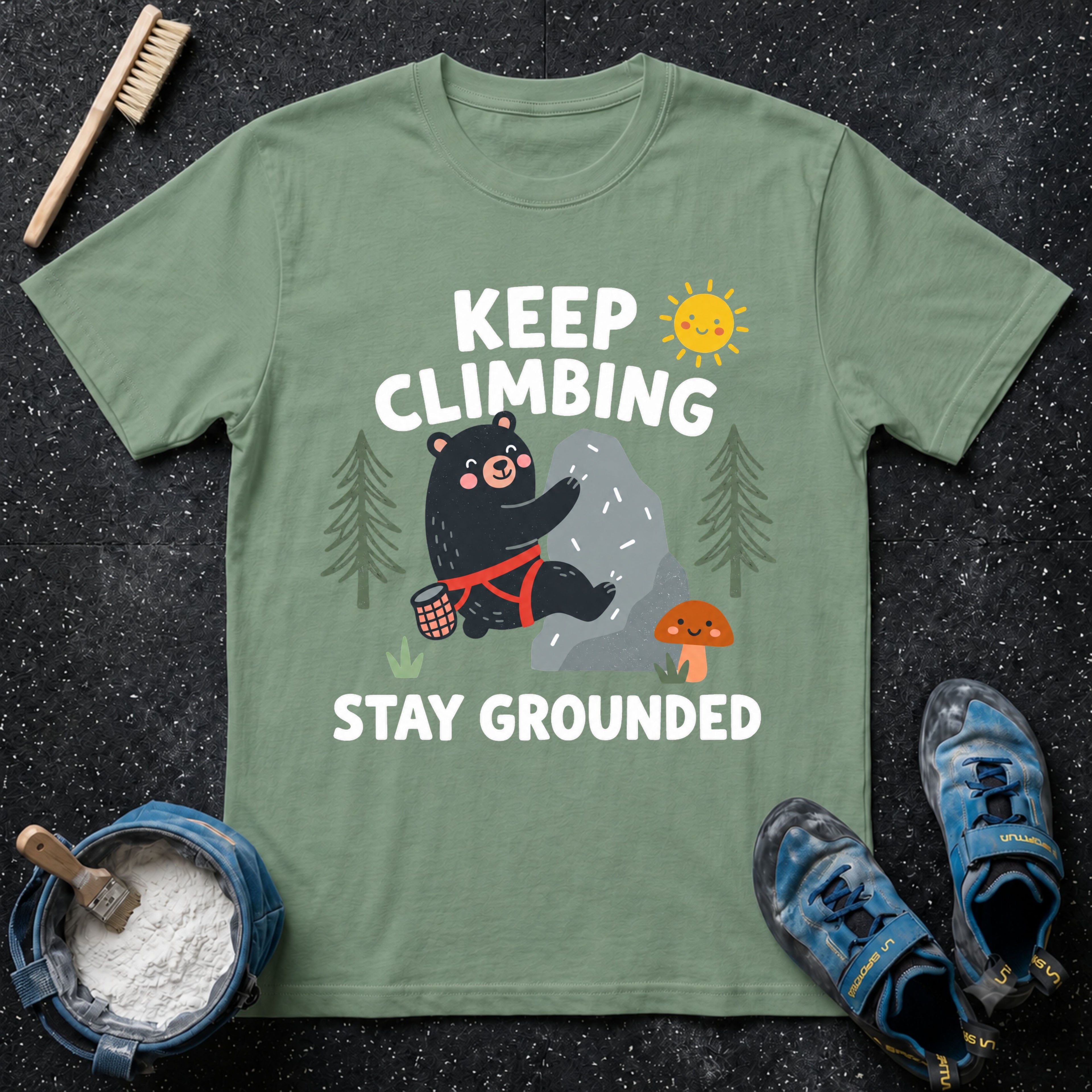 Keep Climbing Stay Grounded Bear T-Shirt