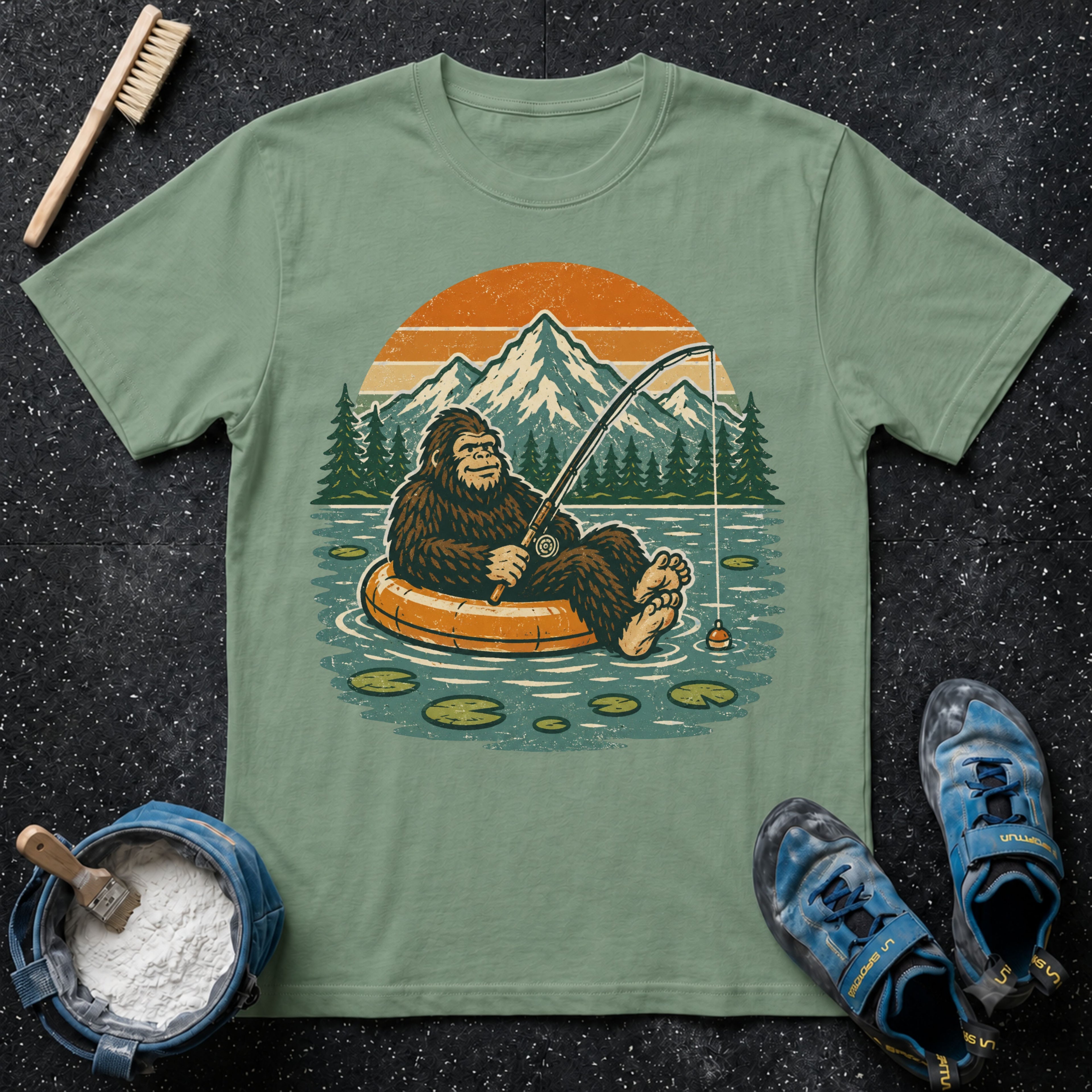 Bigfoot Fishing T-Shirt