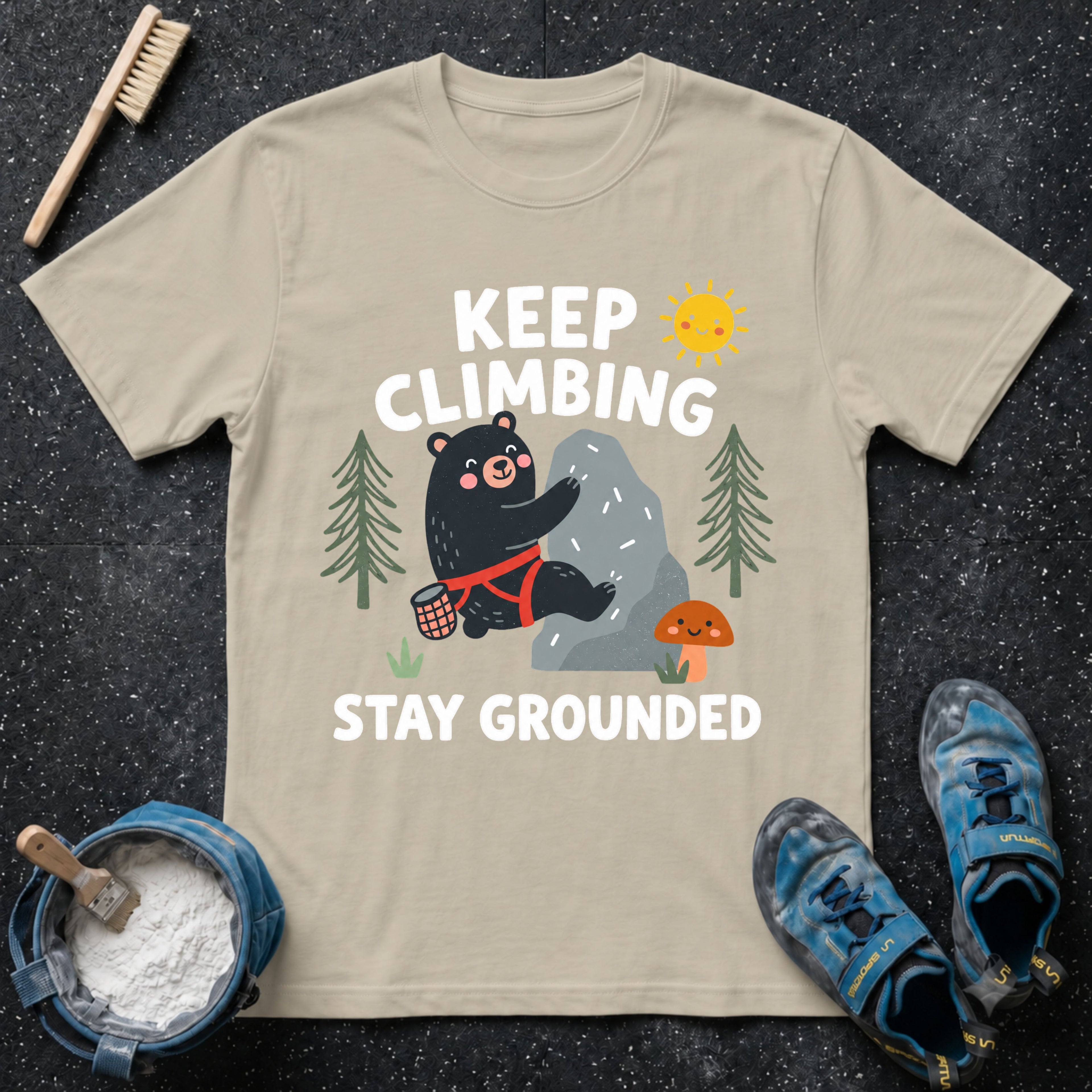 Keep Climbing Stay Grounded Bear T-Shirt