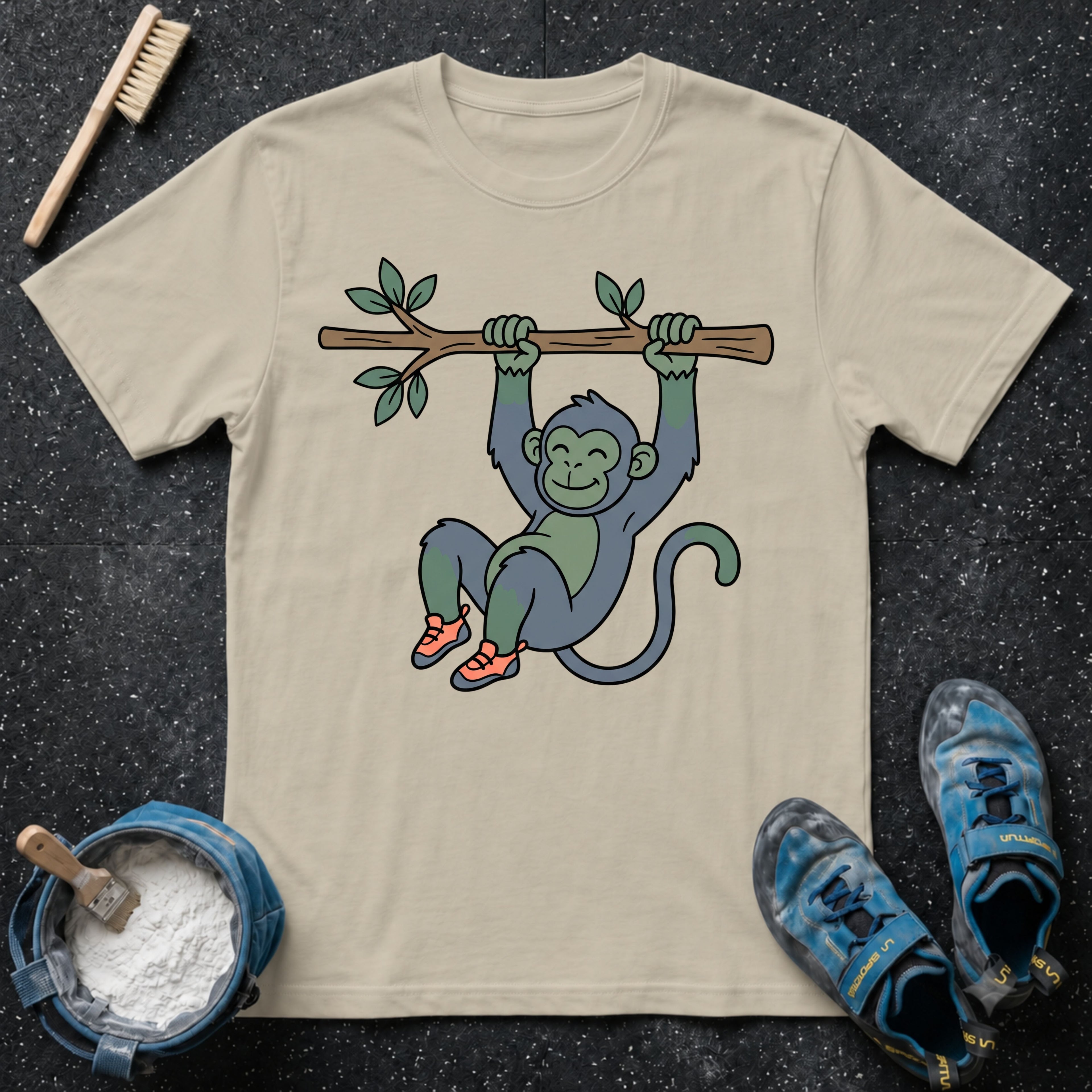 Cute Monkey Climbing T-Shirt