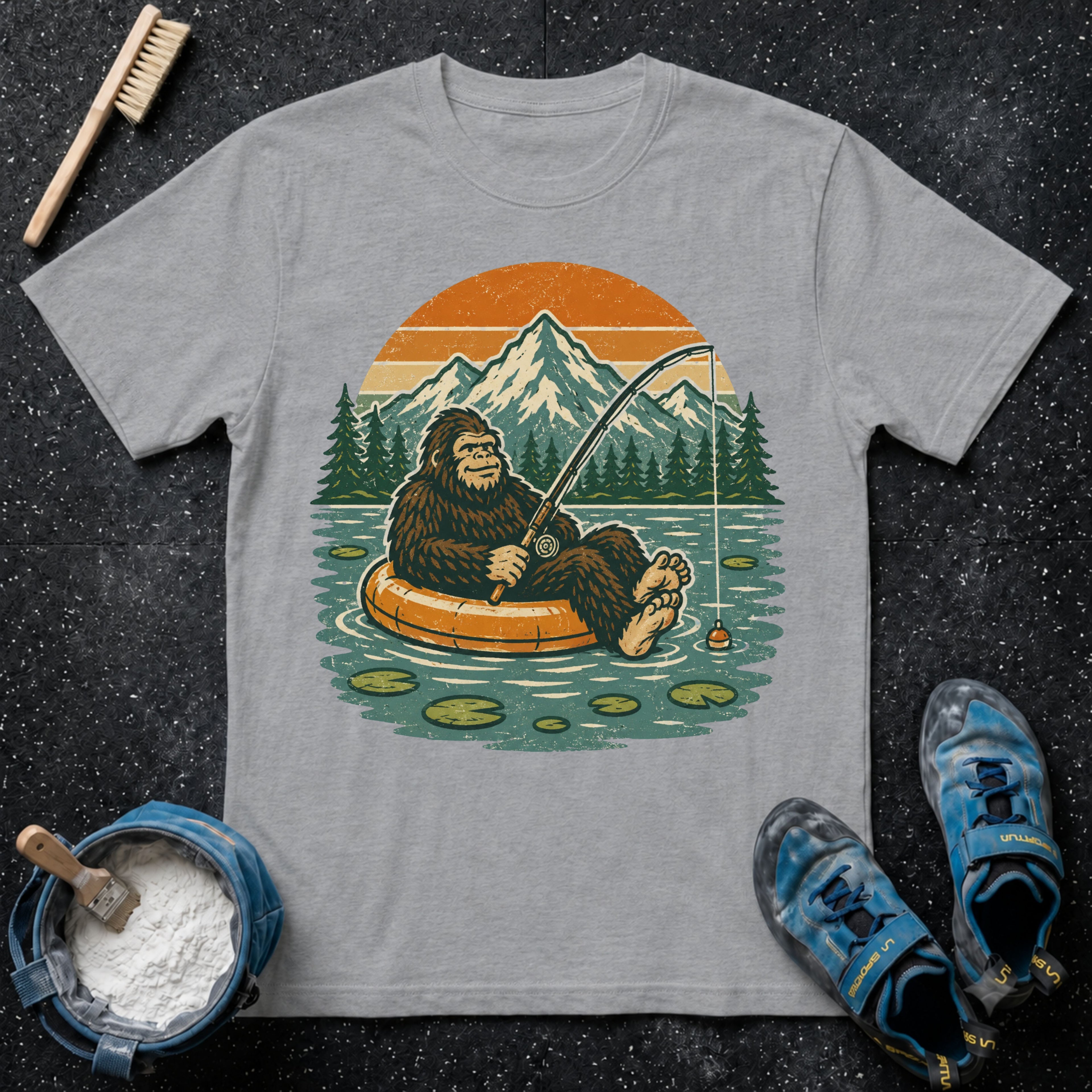 Bigfoot Fishing T-Shirt