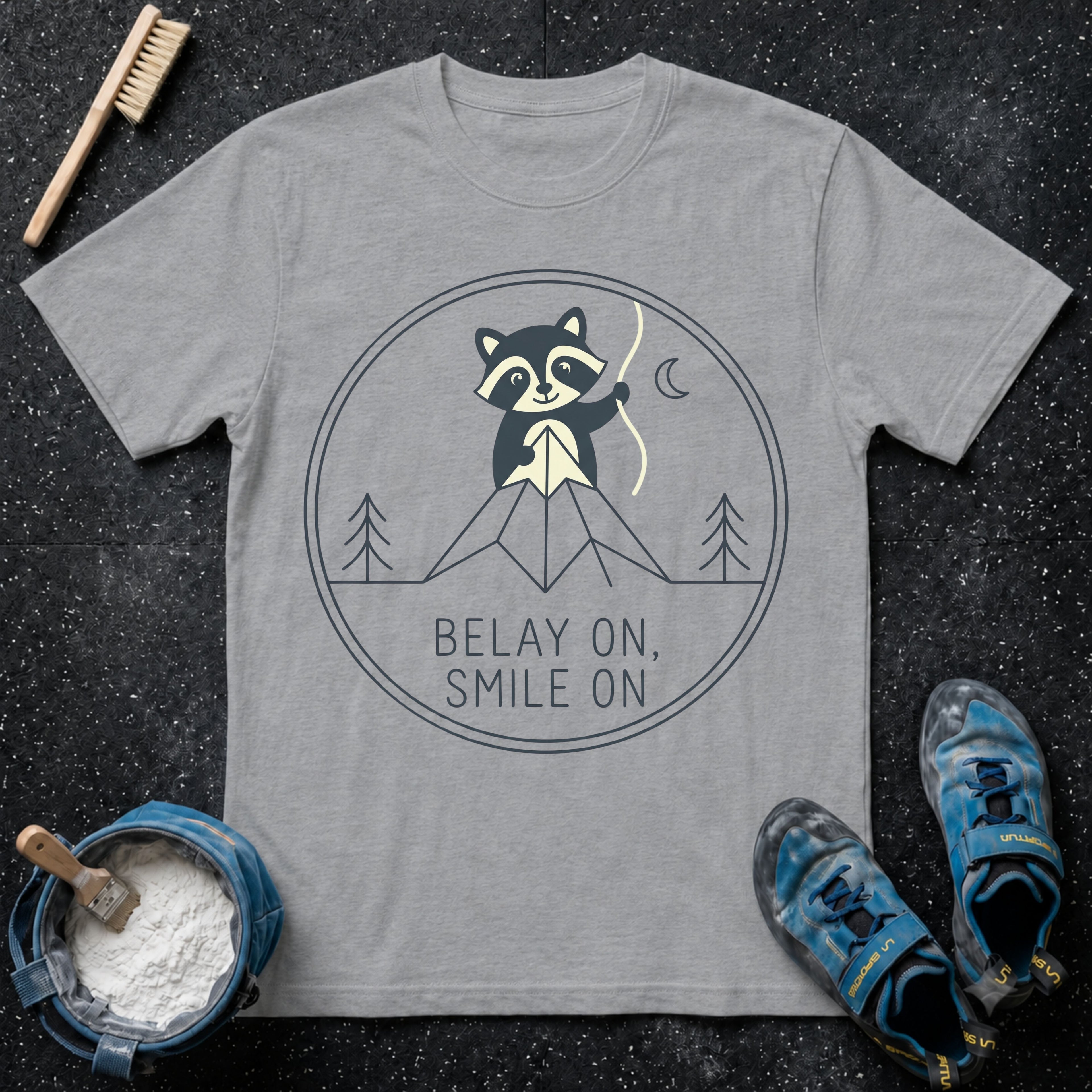 Belay on Raccoon T-Shirt