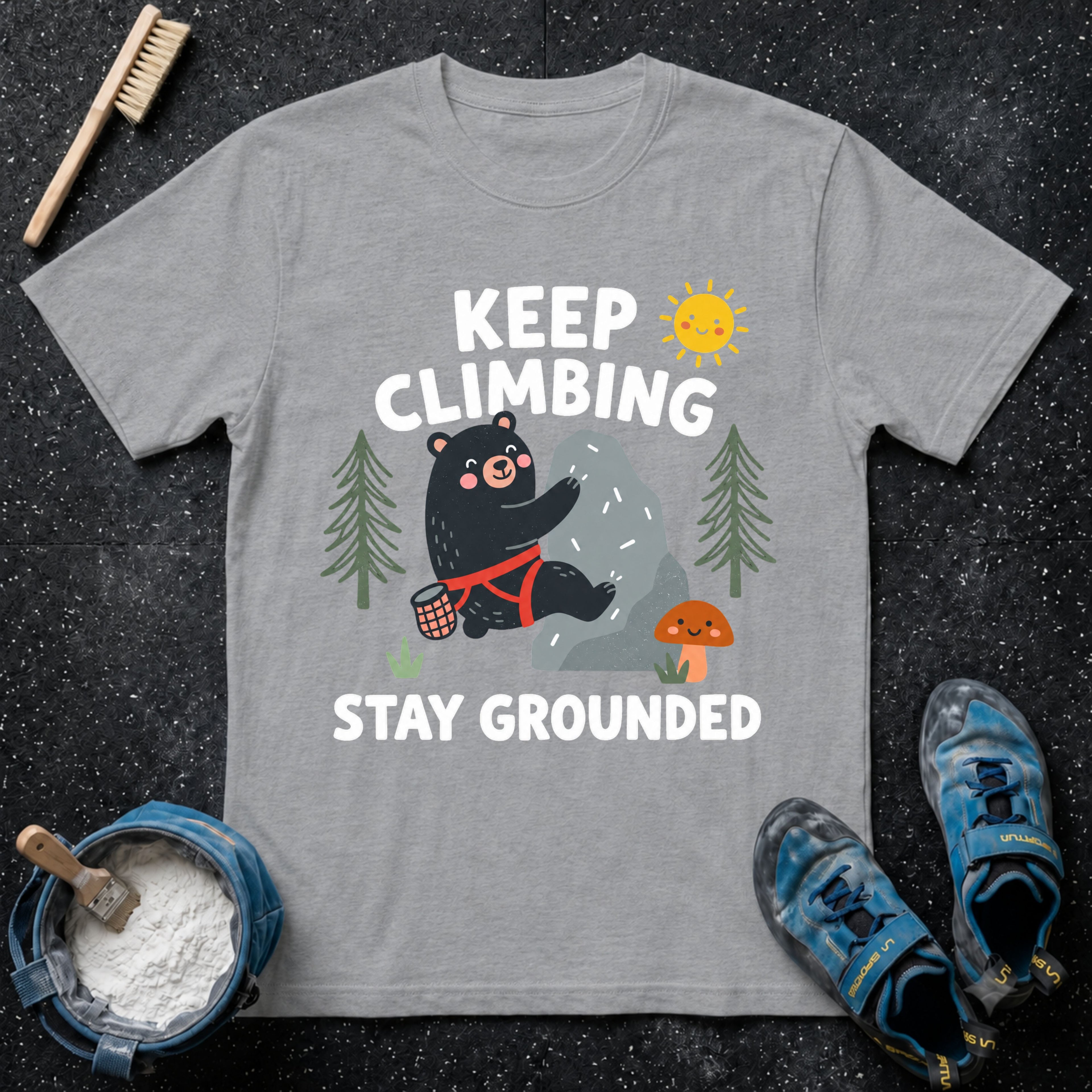 Keep Climbing Stay Grounded Bear T-Shirt