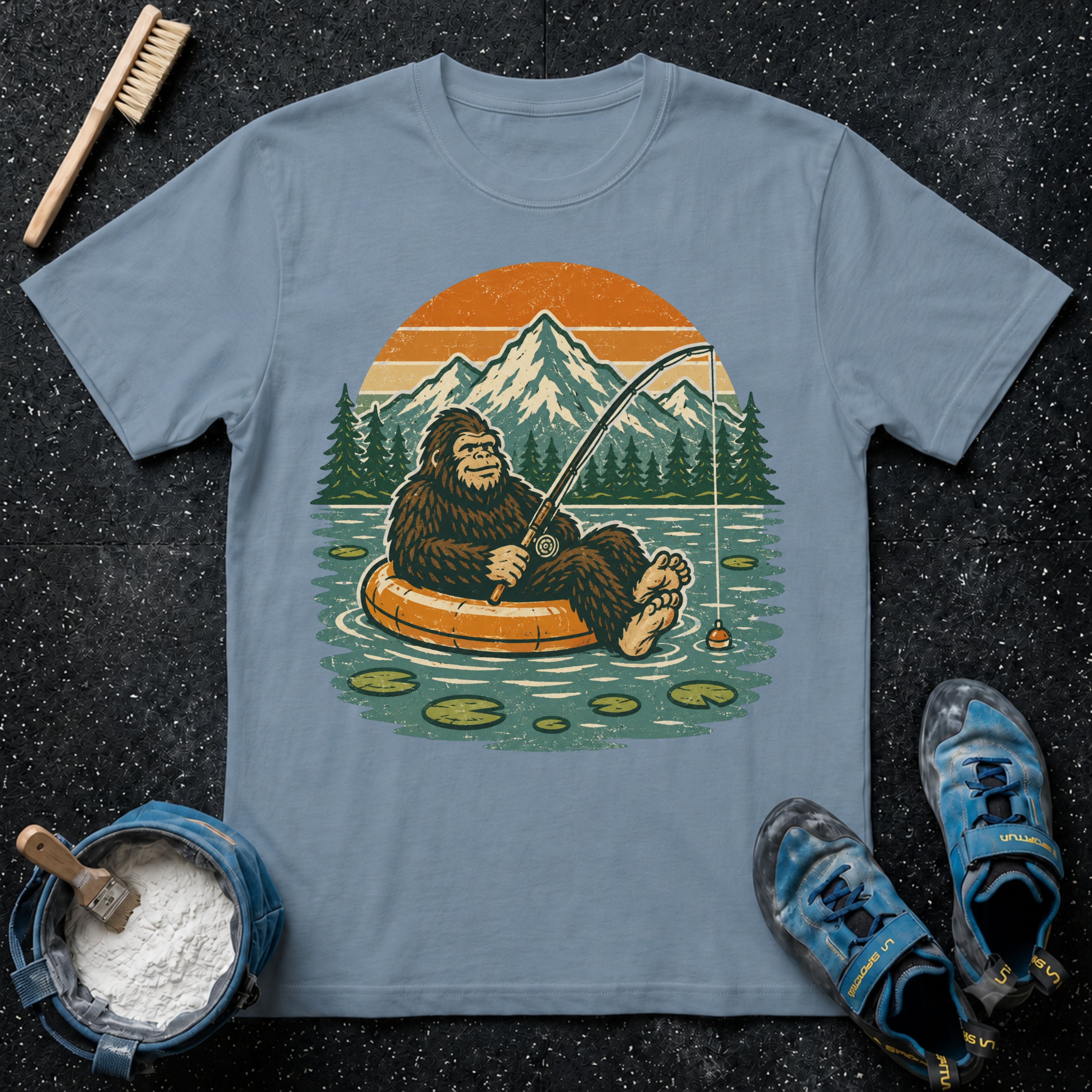 Bigfoot Fishing T-Shirt